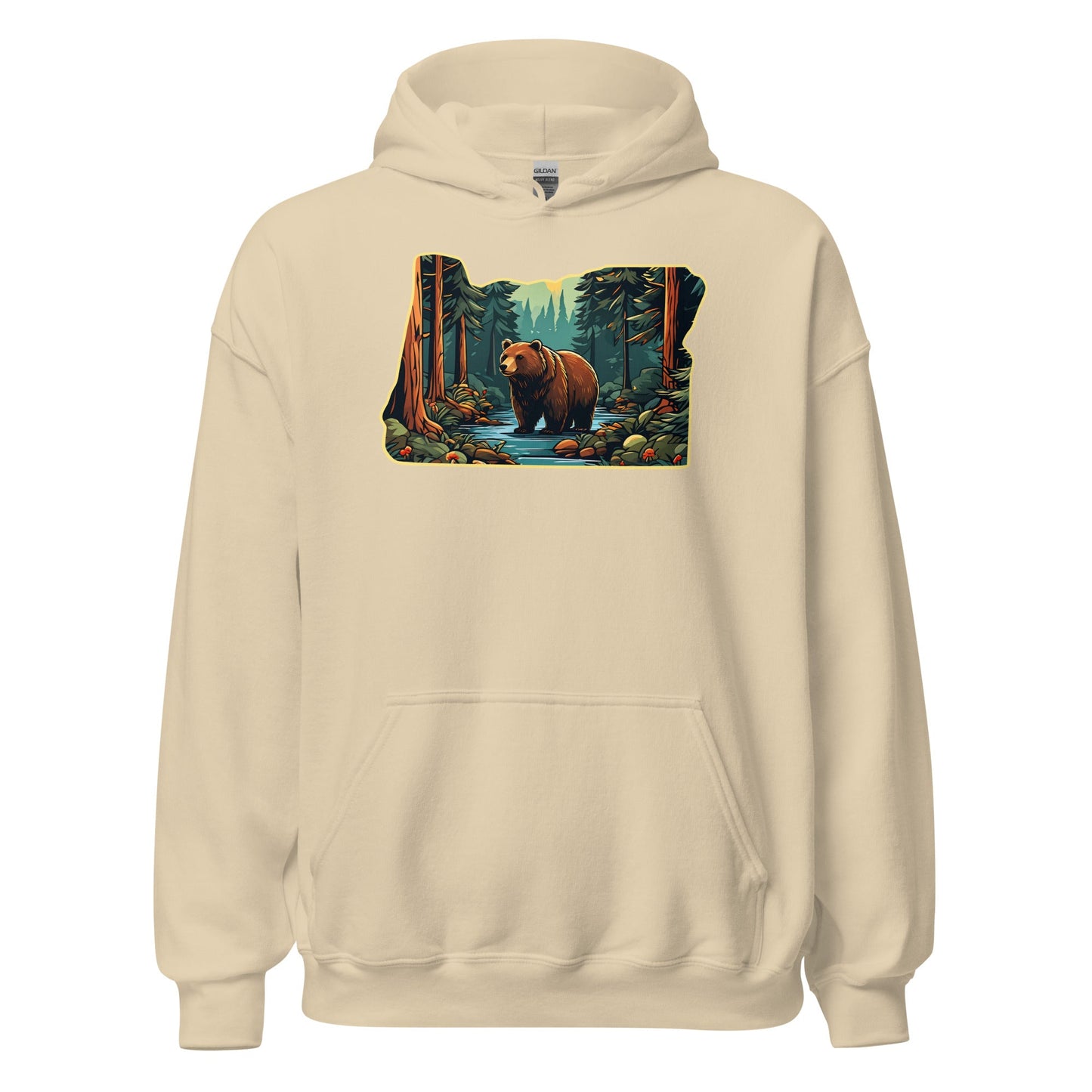 Oregon Bear In The Forest Women's (Unisex) Hoodie - Hoodies - Discovery Co.