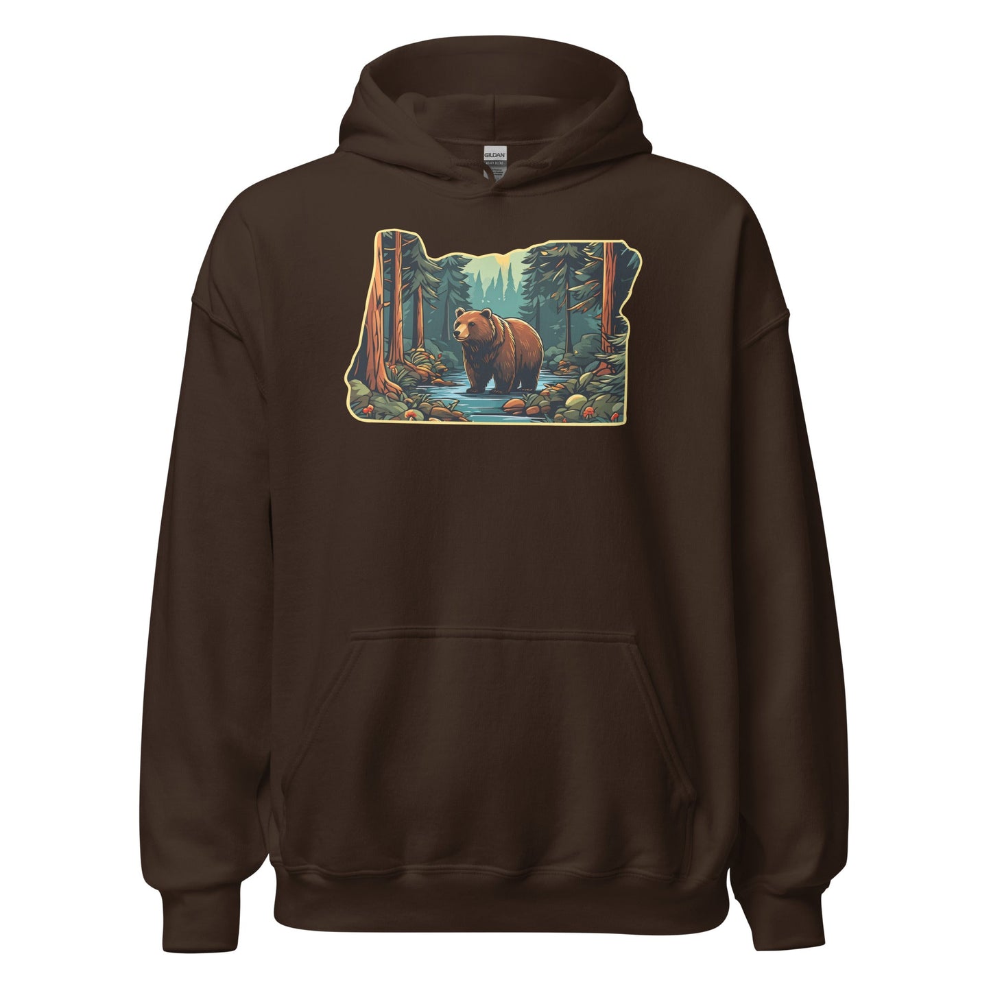 Oregon Bear In The Forest Women's (Unisex) Hoodie - Hoodies - Discovery Co.