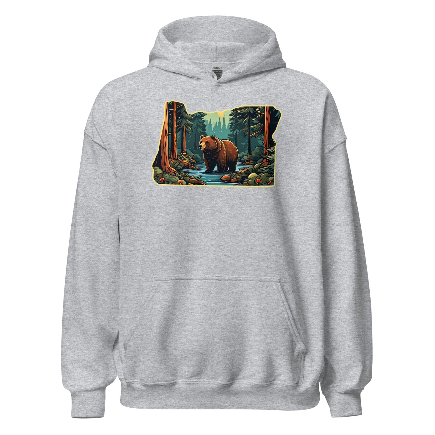 Oregon Bear In The Forest Women's (Unisex) Hoodie - Hoodies - Discovery Co.
