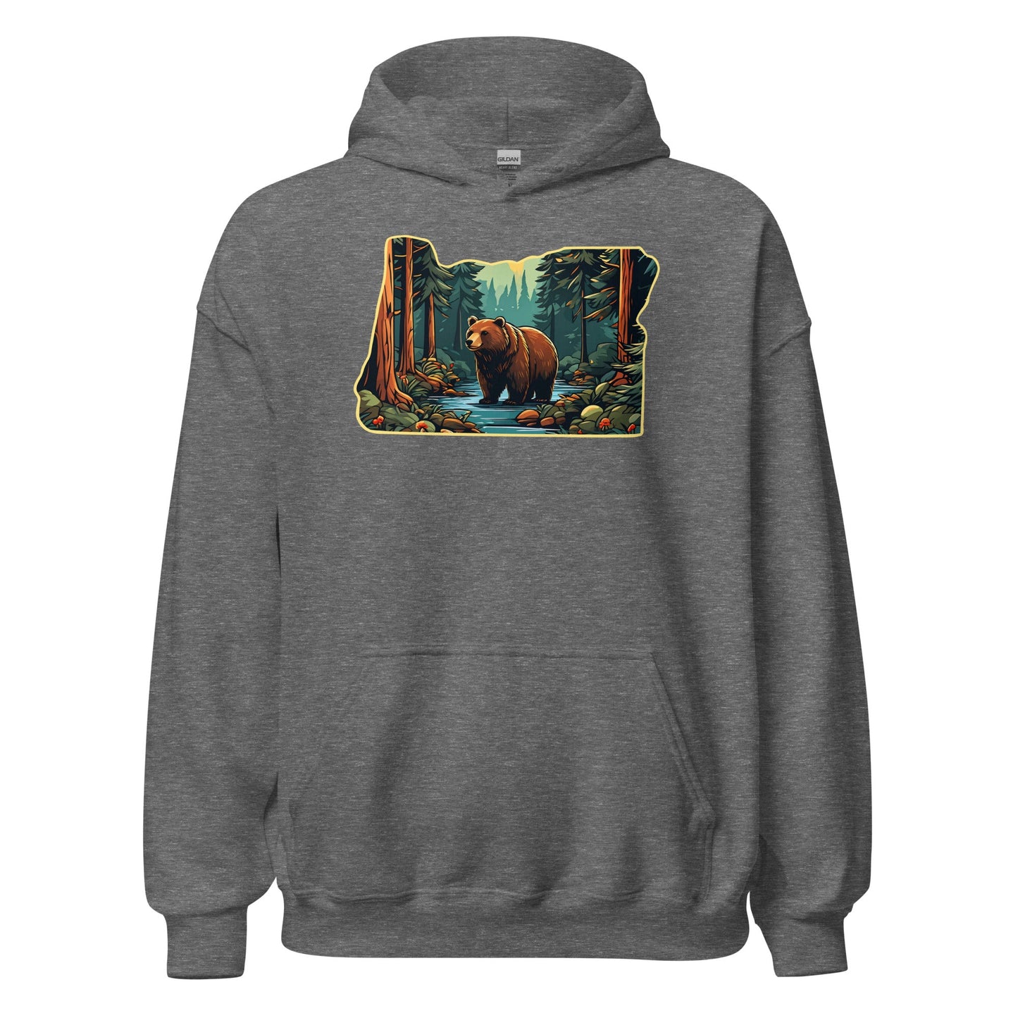 Oregon Bear In The Forest Women's (Unisex) Hoodie - Hoodies - Discovery Co.