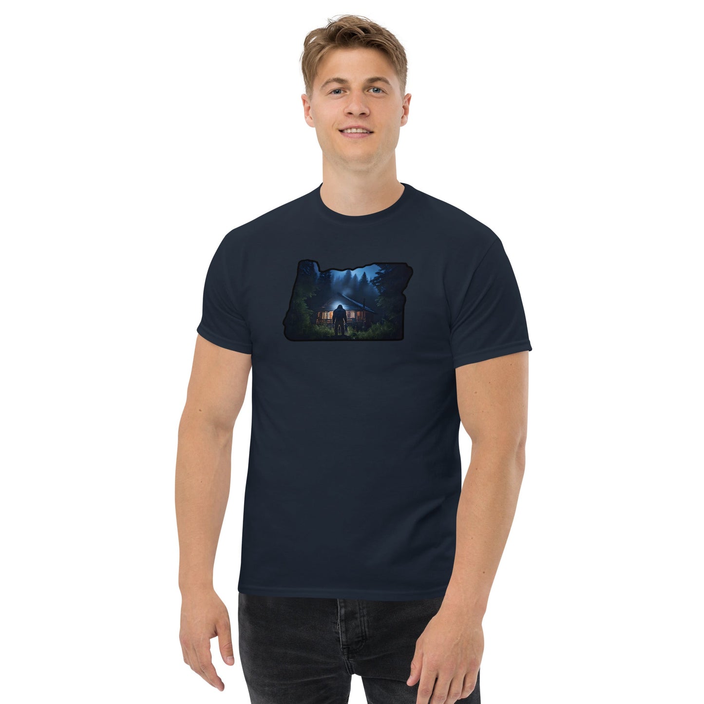 Oregon Bigfoot Visits Men's (Unisex) Classic Tee - Men's Shirts - Discovery Co.