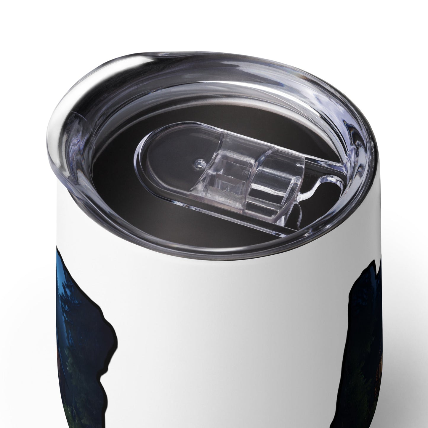 Oregon Bigfoot Visits Stainless Steel Wine Tumbler - Steel Tumbler - Discovery Co.