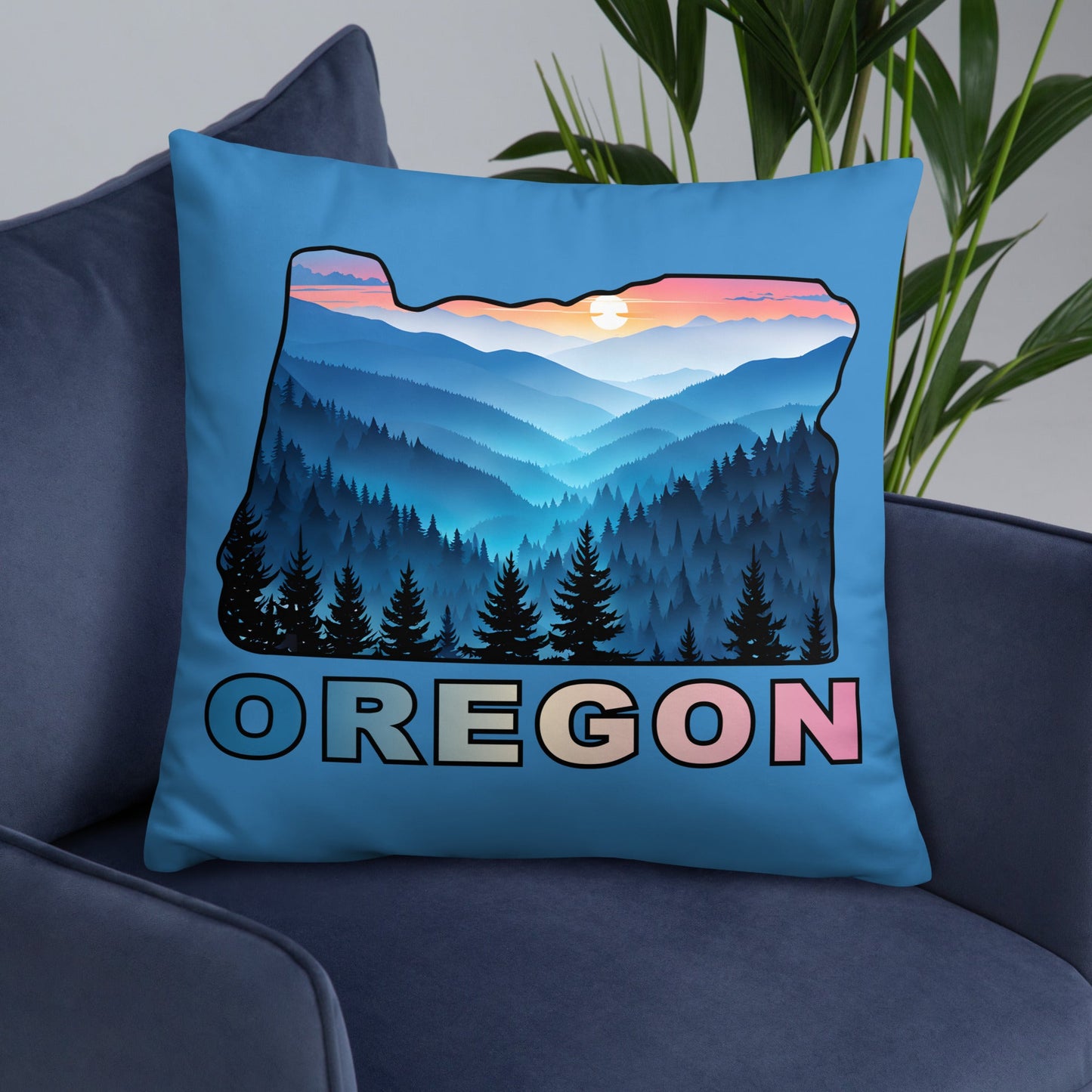 Oregon Blue Mountains II Basic Pillow - Pillows - Discovery Co.