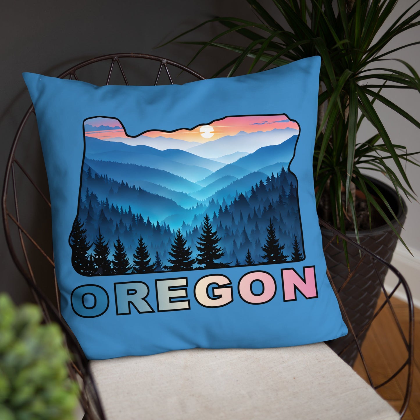 Oregon Blue Mountains II Basic Pillow - Pillows - Discovery Co.