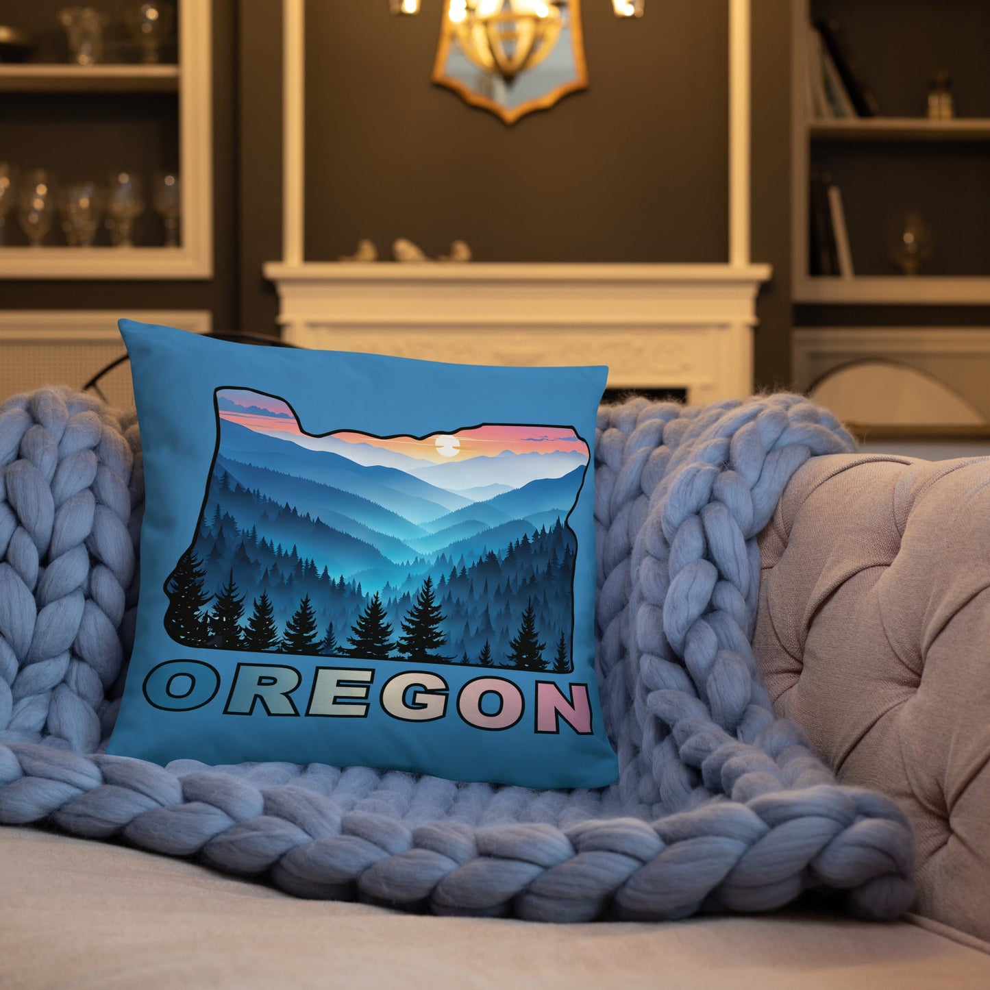 Oregon Blue Mountains II Basic Pillow - Pillows - Discovery Co.