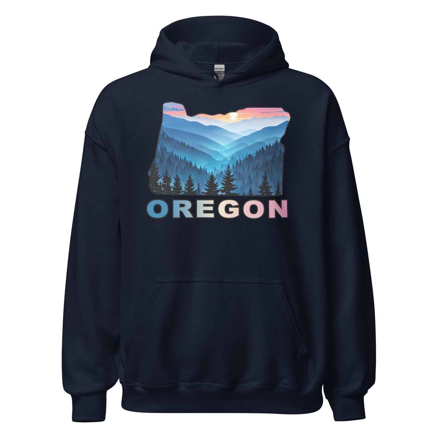 Oregon Blue Mountains II Men's (Unisex) Hoodie - Hoodies - Discovery Co.
