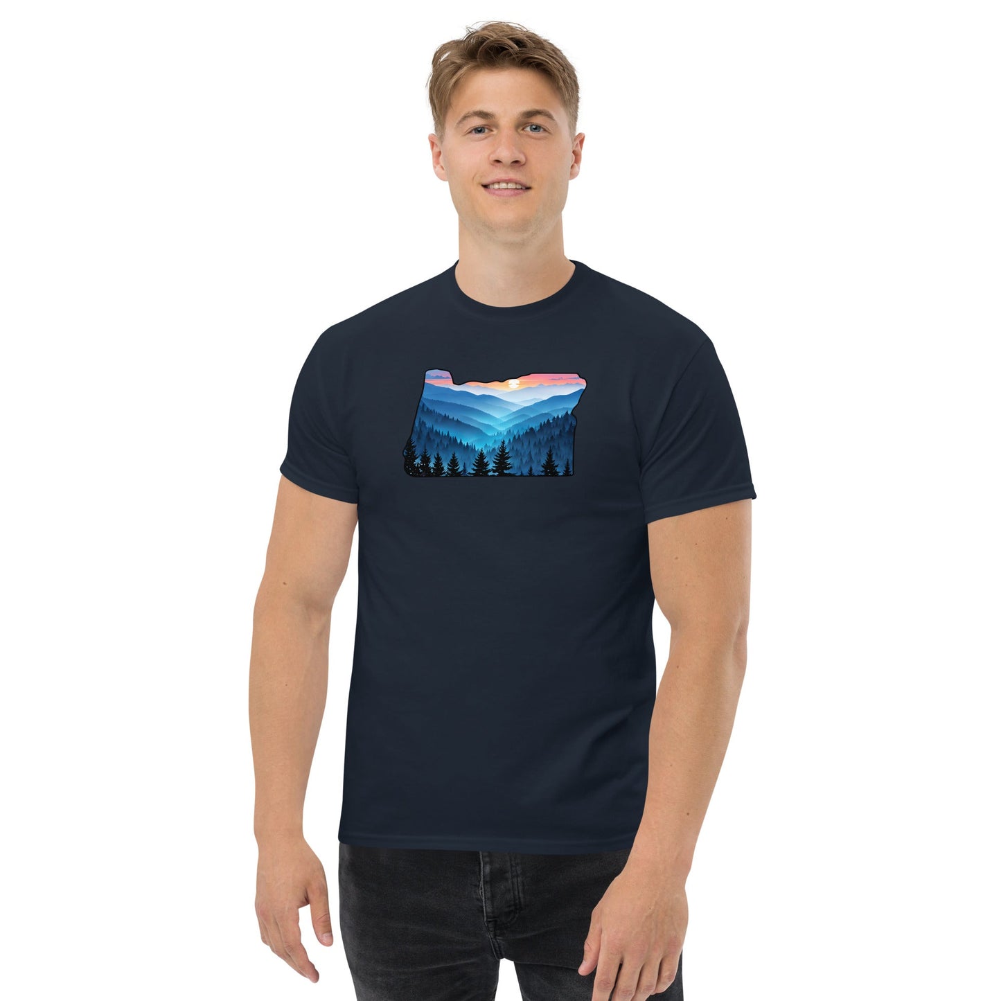 Oregon Blue Mountains Men's (Unisex) Classic Tee - Men's Shirts - Discovery Co.