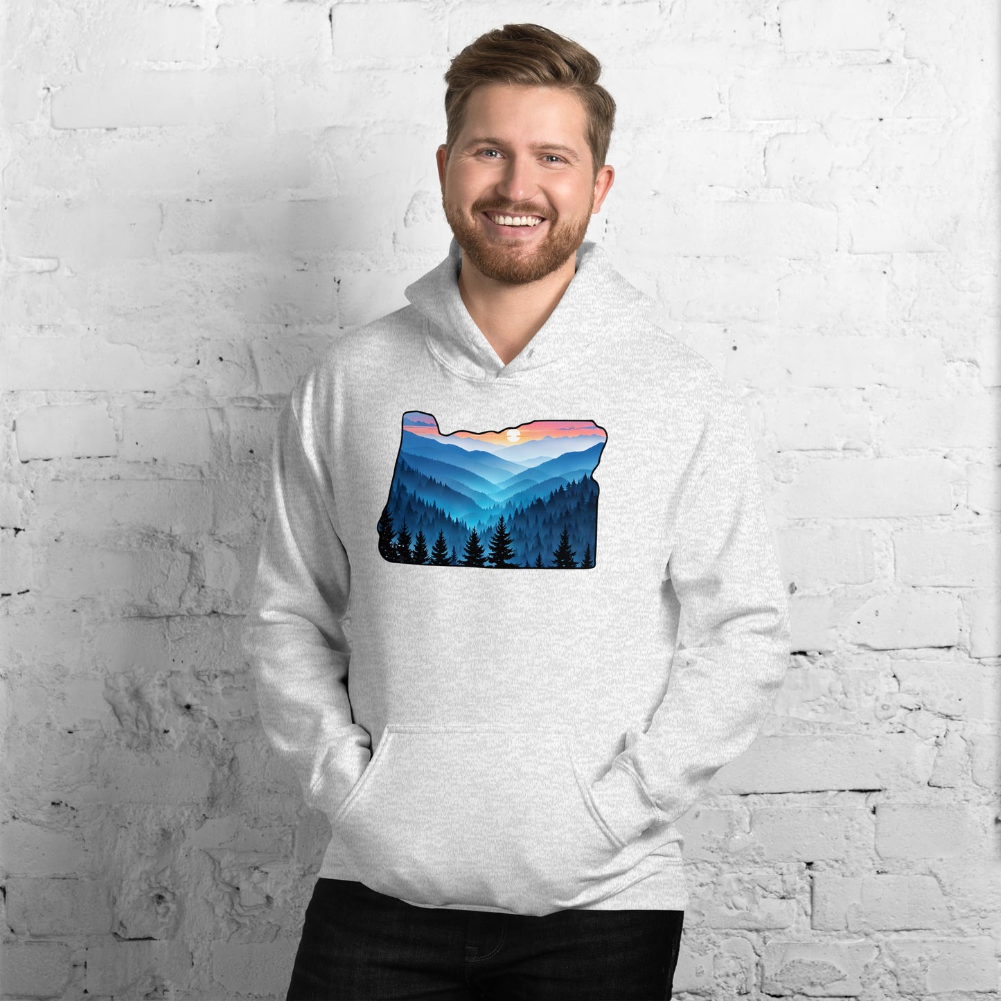 Oregon Blue Mountains Men's (Unisex) Hoodie - Hoodies - Discovery Co.