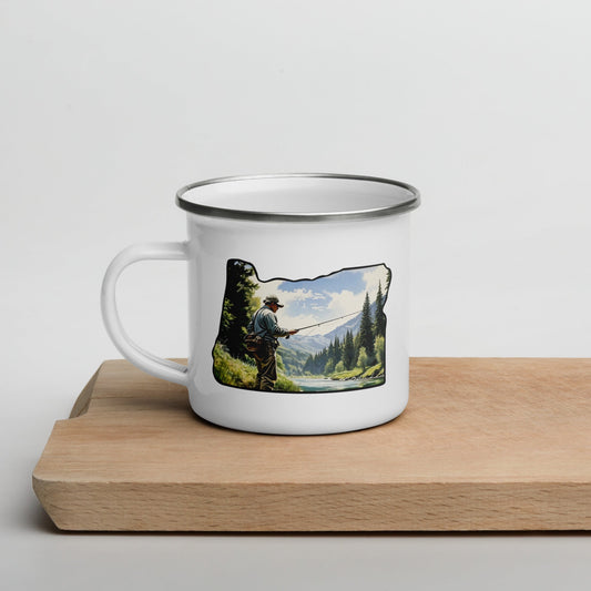 Oregon Fishermen Enamel Mug - Mugs - Discovery Co.