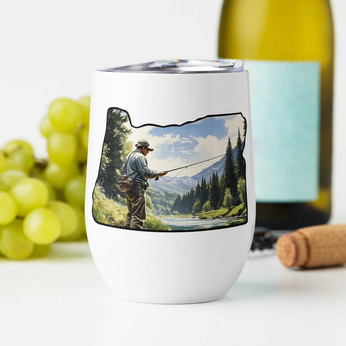 Oregon Fishermen Stainless Steel Wine Tumbler - Steel Tumbler - Discovery Co.