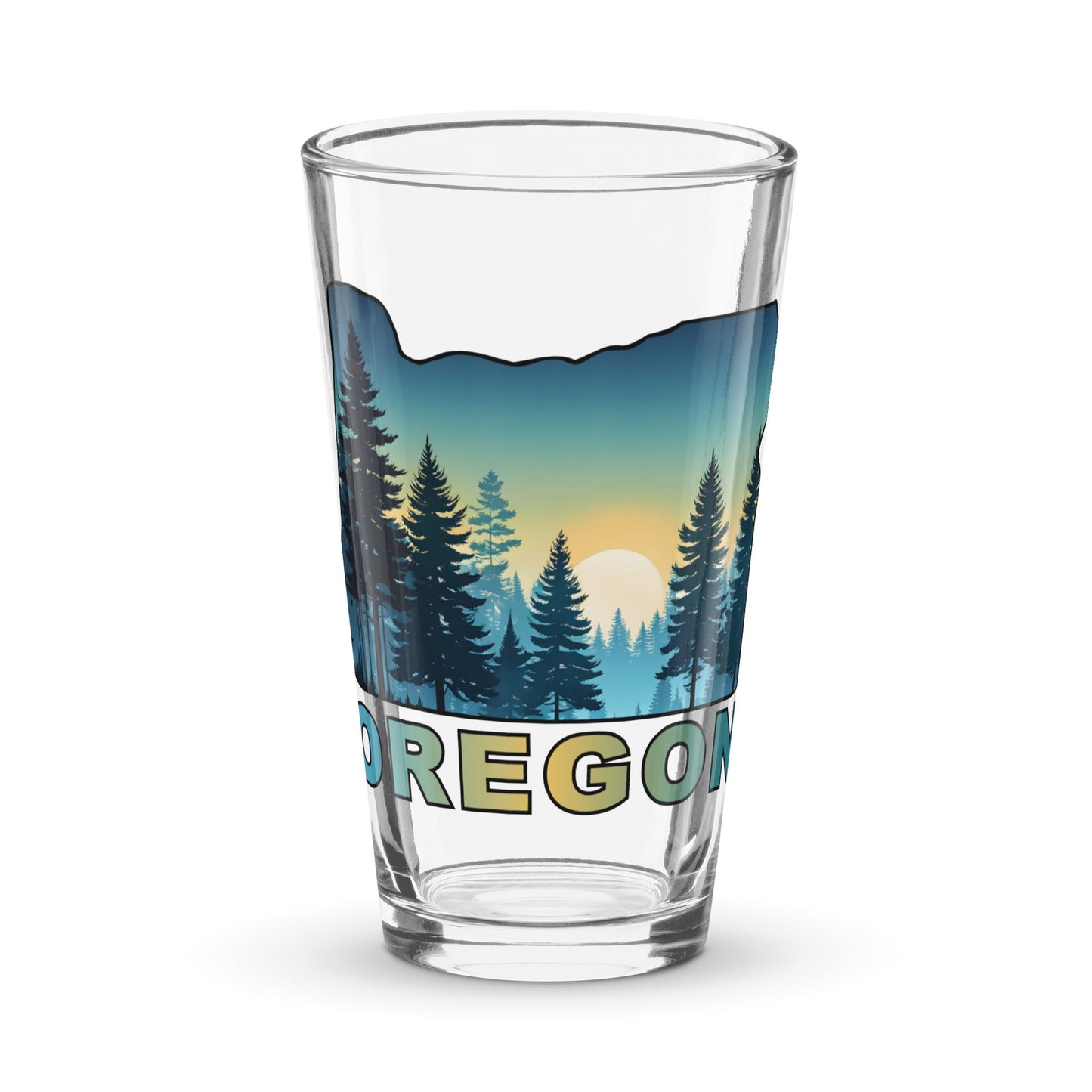 Oregon Sunset Forest II Pint Glass - Beer Glass - Discovery Co.