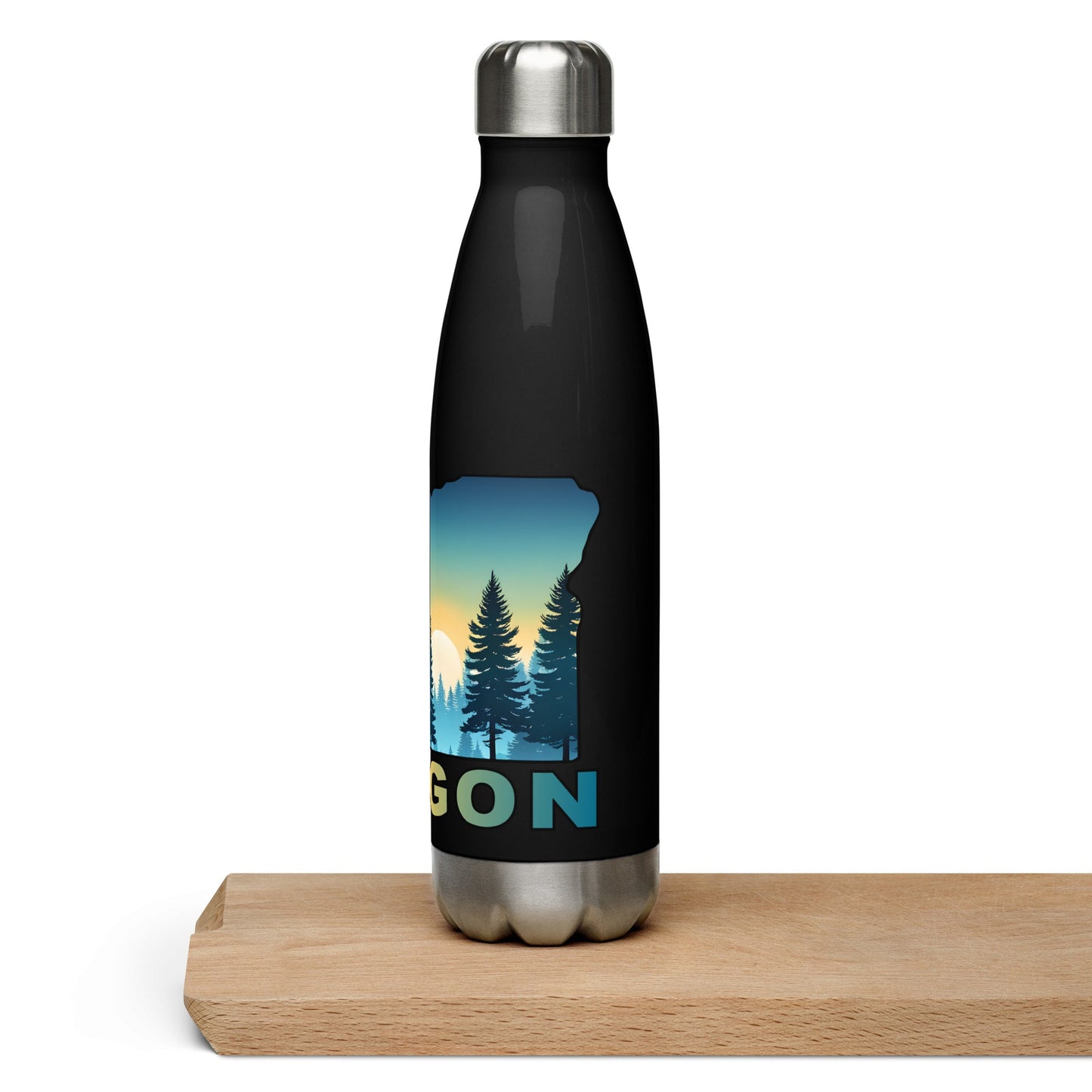 Oregon Sunset Forest II Stainless Steel Water Bottle - Stainless Steel Water Bottle - Discovery Co.