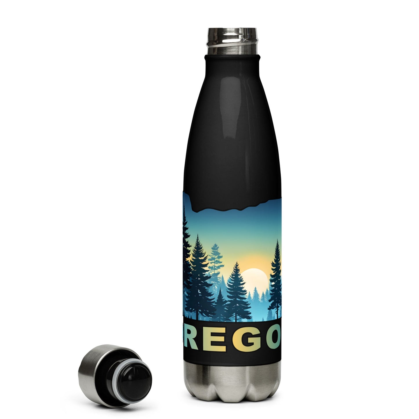 Oregon Sunset Forest II Stainless Steel Water Bottle - Stainless Steel Water Bottle - Discovery Co.