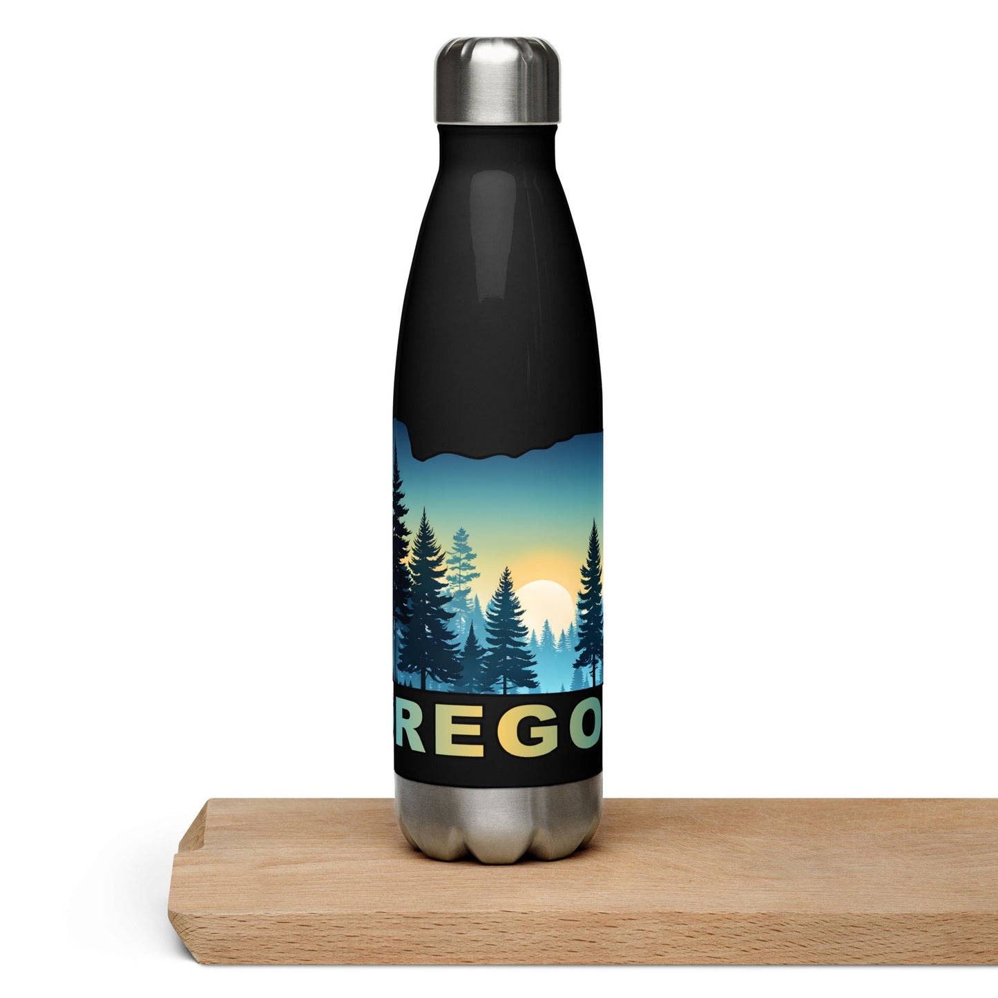 Oregon Sunset Forest II Stainless Steel Water Bottle - Stainless Steel Water Bottle - Discovery Co.