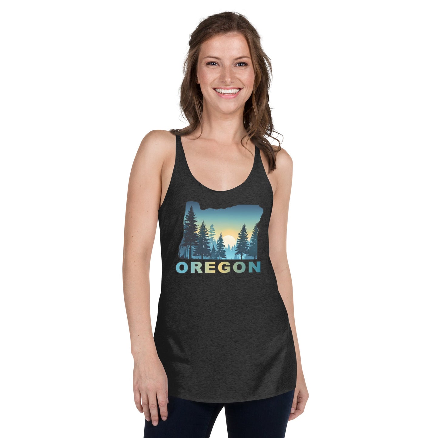 Oregon Sunset Forest II Women's Racerback Tank - Women's Shirts - Discovery Co.