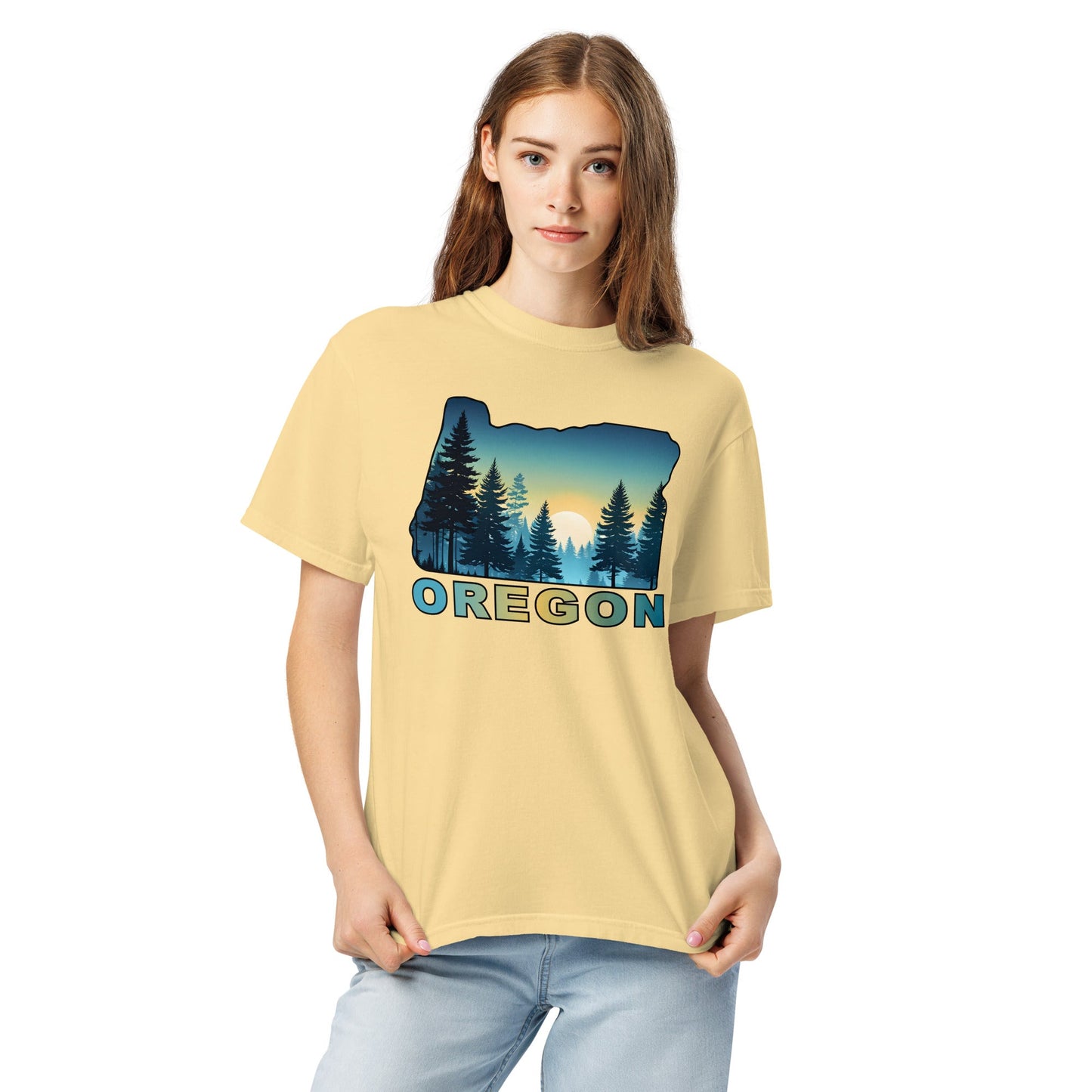 Oregon Sunset Forest II Women's (Unisex) Premium Tee - Women's Shirts - Discovery Co.