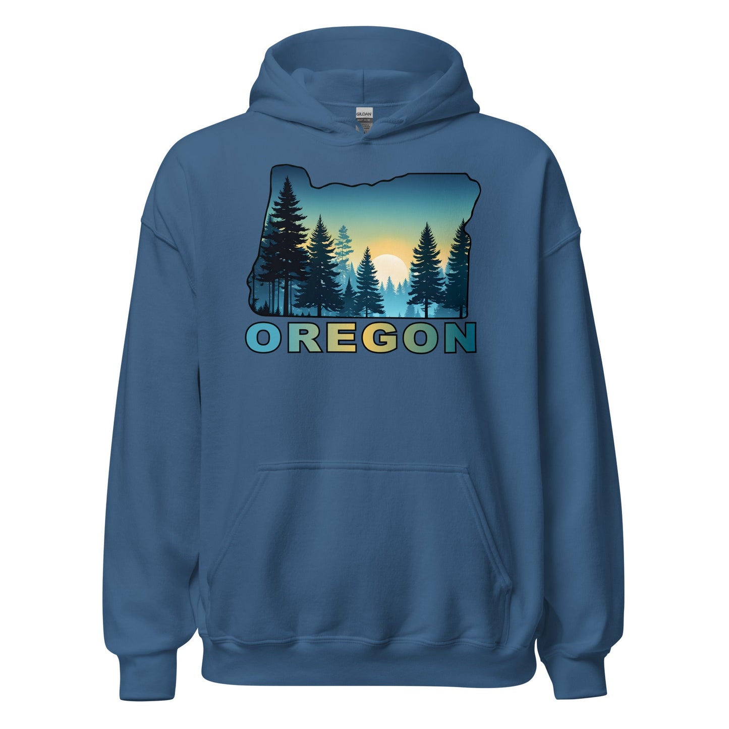Oregon Sunset Forest Men's (Unisex) Hoodie - Discovery Co.