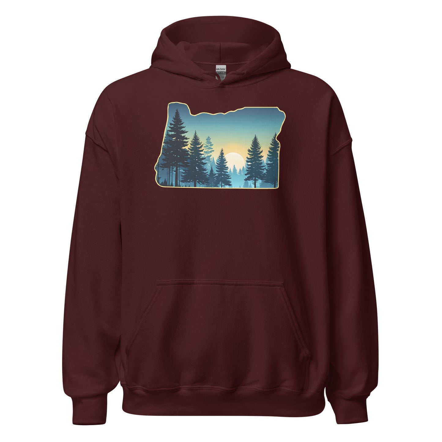 Oregon Sunset Forest Men's (Unisex) Hoodie - Hoodies - Discovery Co.