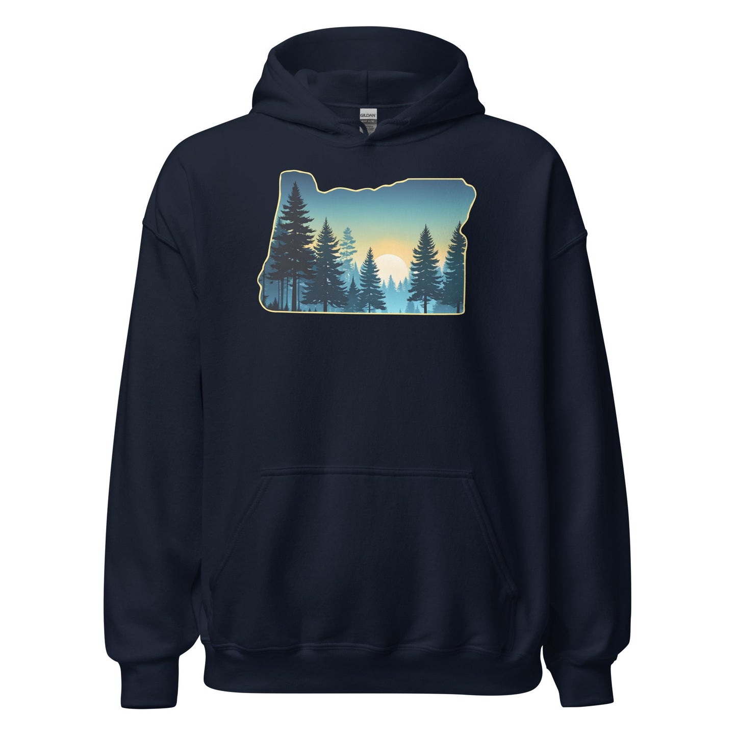 Oregon Sunset Forest Men's (Unisex) Hoodie - Hoodies - Discovery Co.