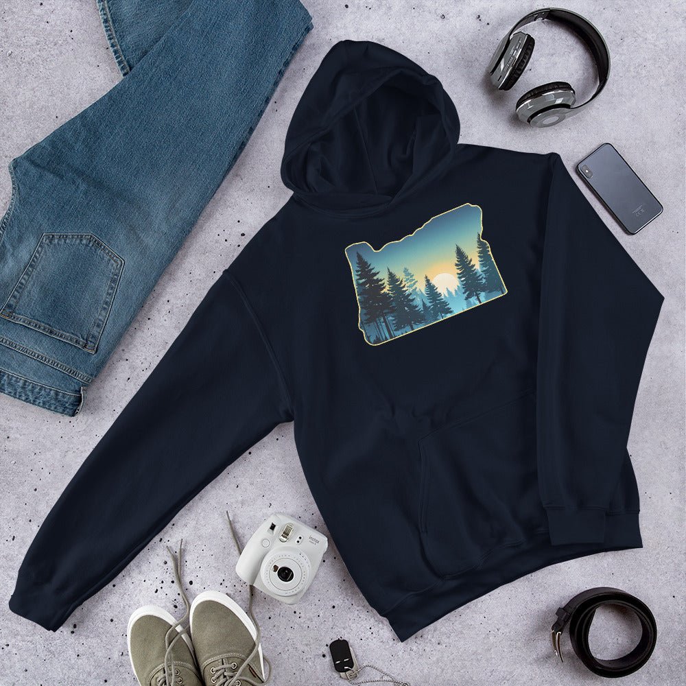 Oregon Sunset Forest Men's (Unisex) Hoodie - Hoodies - Discovery Co.