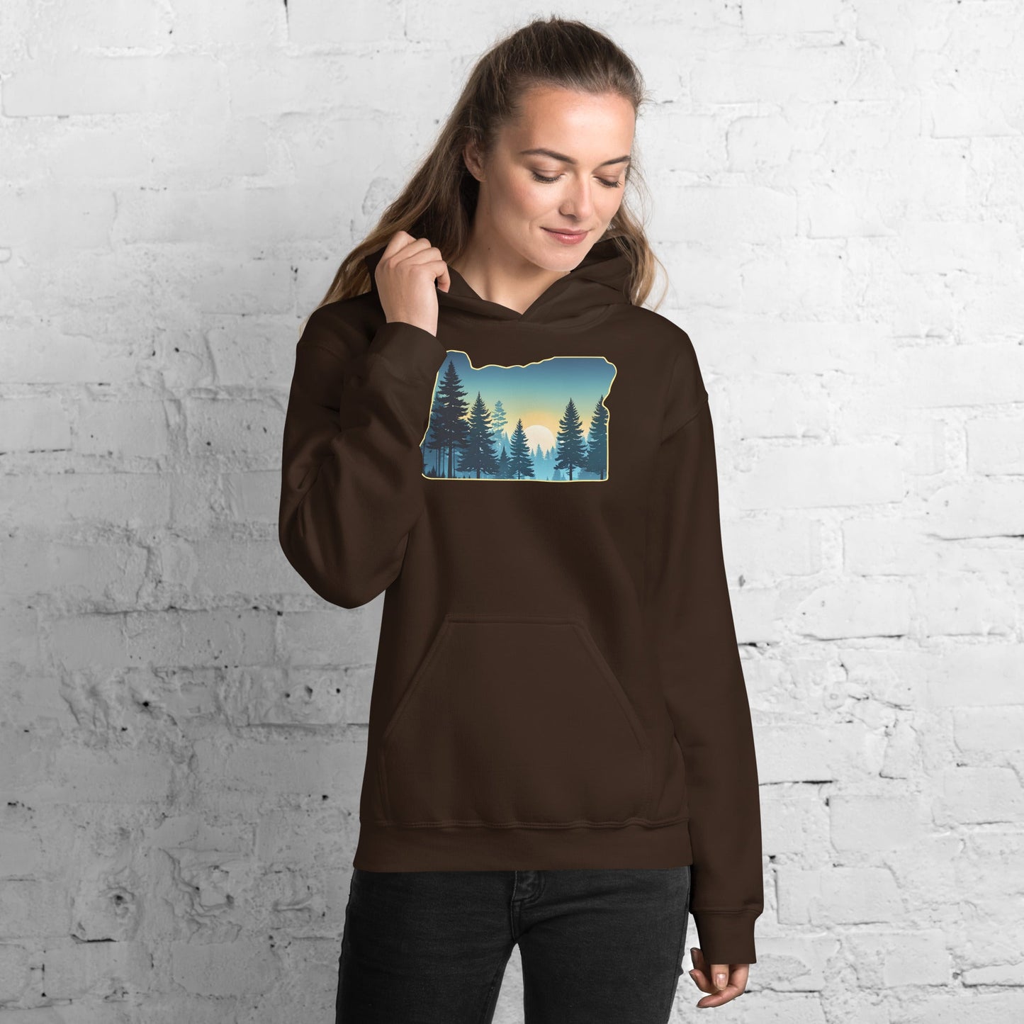 Oregon Sunset Forest Women's (Unisex) Hoodie - Hoodies - Discovery Co.
