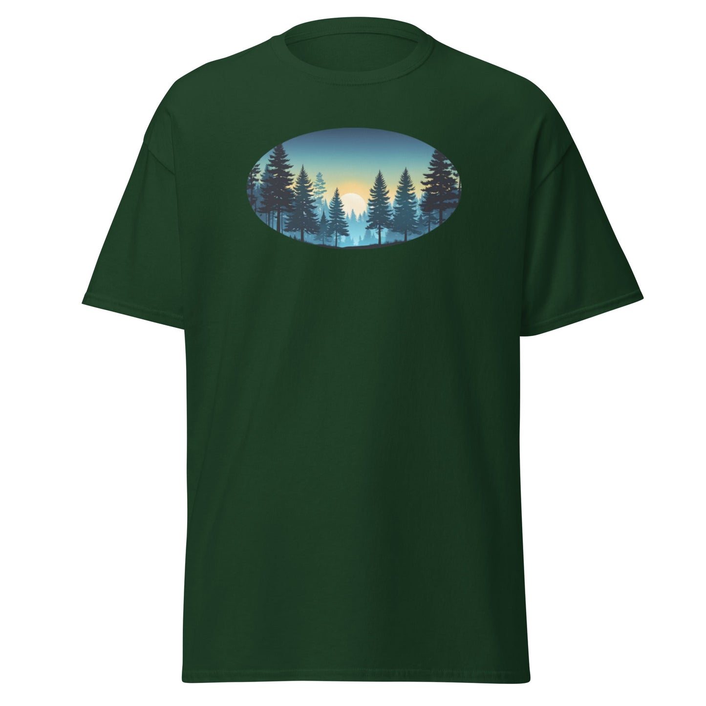 Oval Sunset Forest Men's (Unisex) Classic Tee - Men's Shirts - Discovery Co.