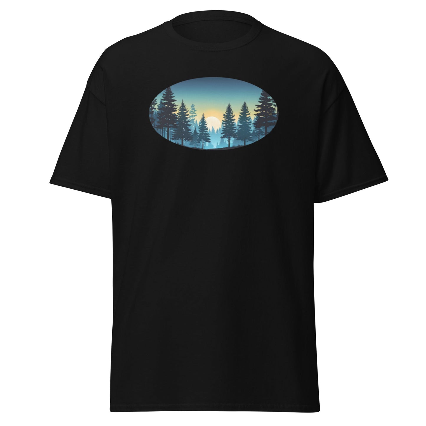 Oval Sunset Forest Men's (Unisex) Classic Tee - Men's Shirts - Discovery Co.