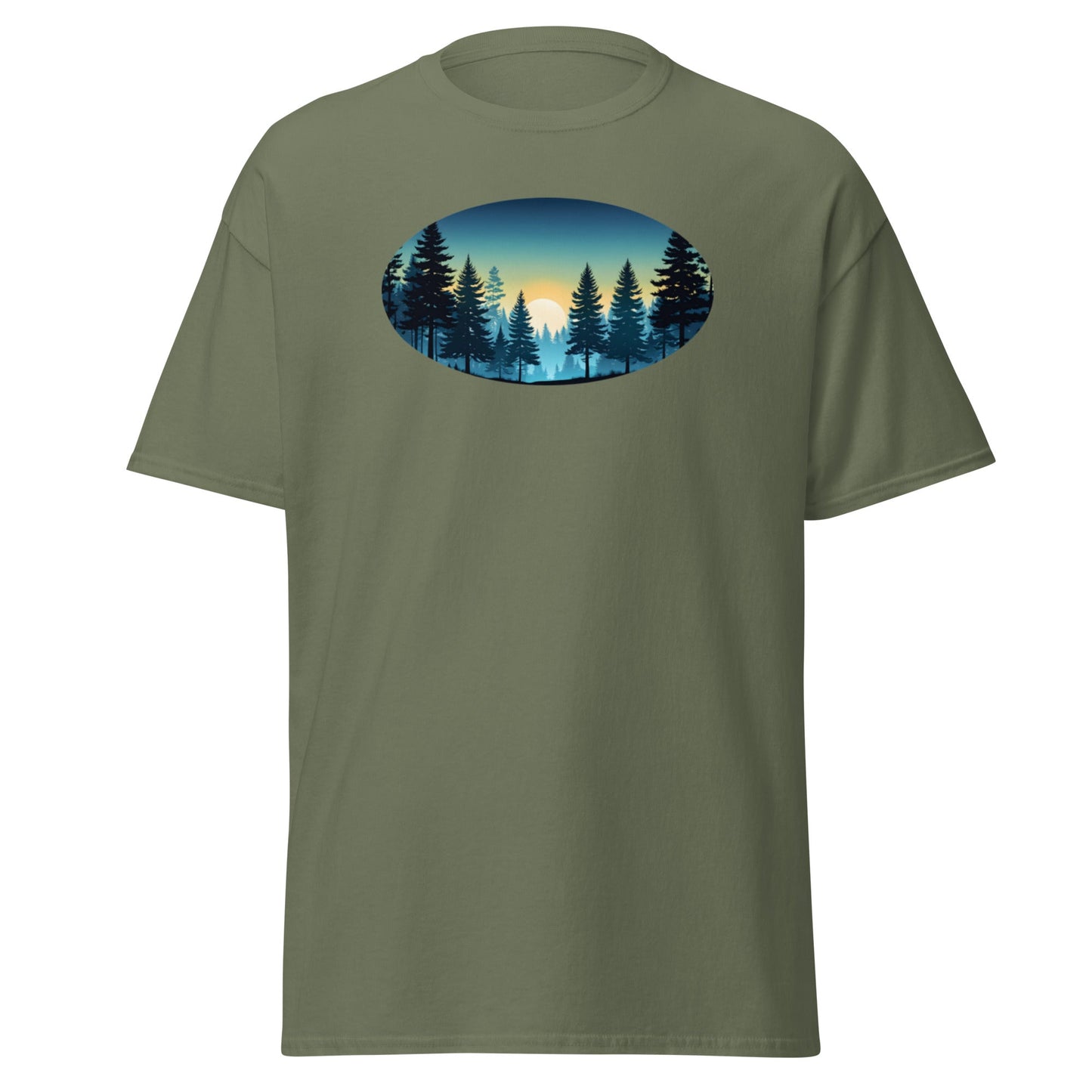Oval Sunset Forest Men's (Unisex) Classic Tee - Men's Shirts - Discovery Co.