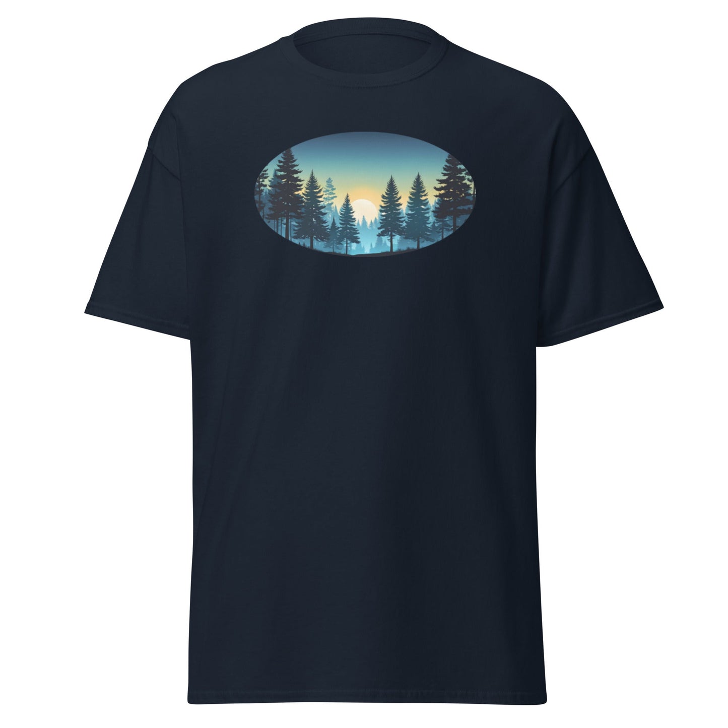 Oval Sunset Forest Men's (Unisex) Classic Tee - Men's Shirts - Discovery Co.