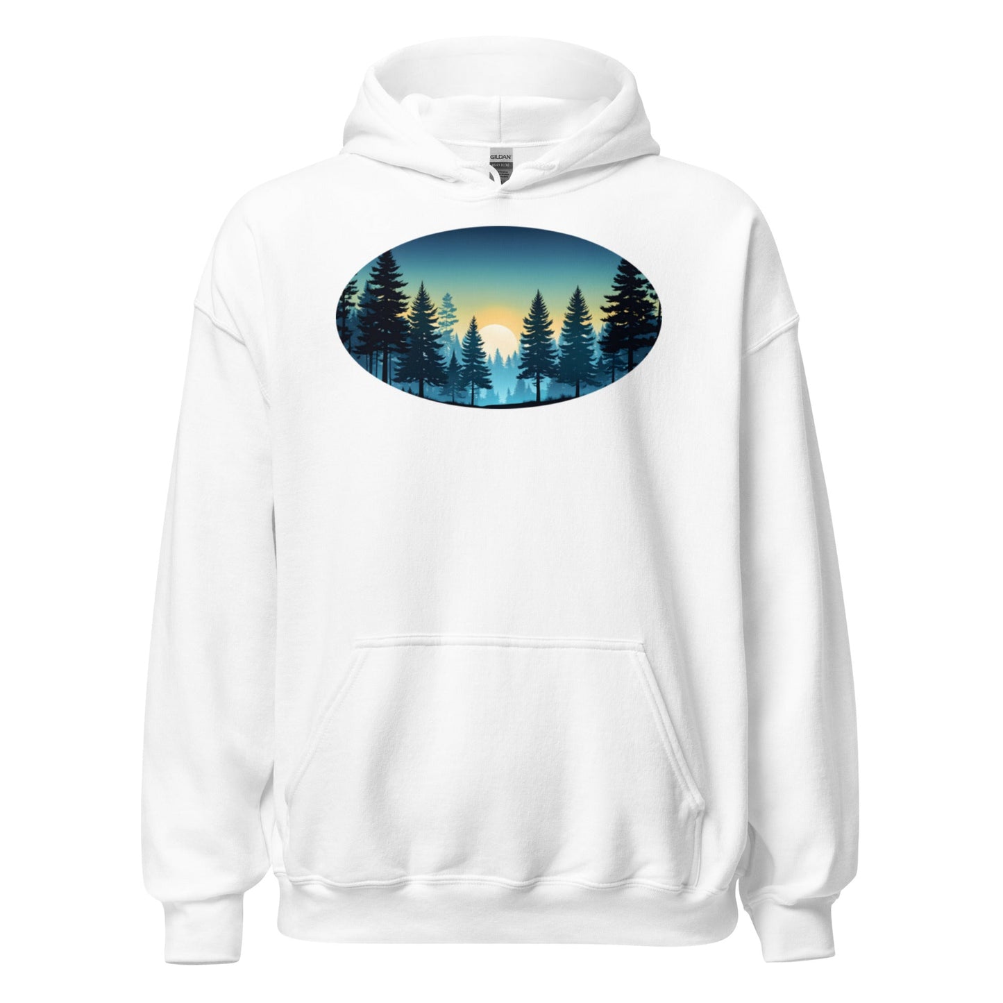 Oval Sunset Forest Men's (Unisex) Hoodie - Hoodies - Discovery Co.
