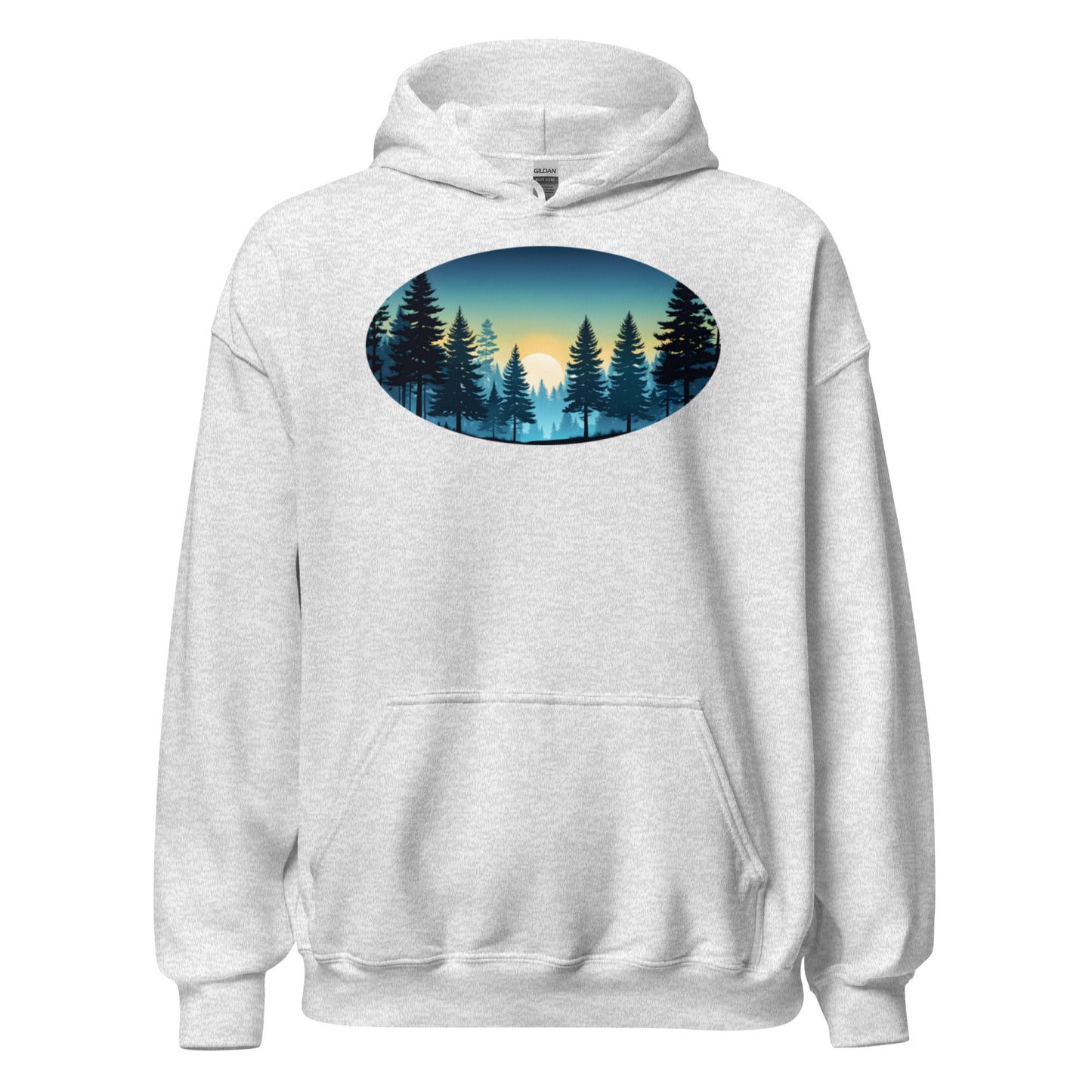 Oval Sunset Forest Men's (Unisex) Hoodie - Hoodies - Discovery Co.