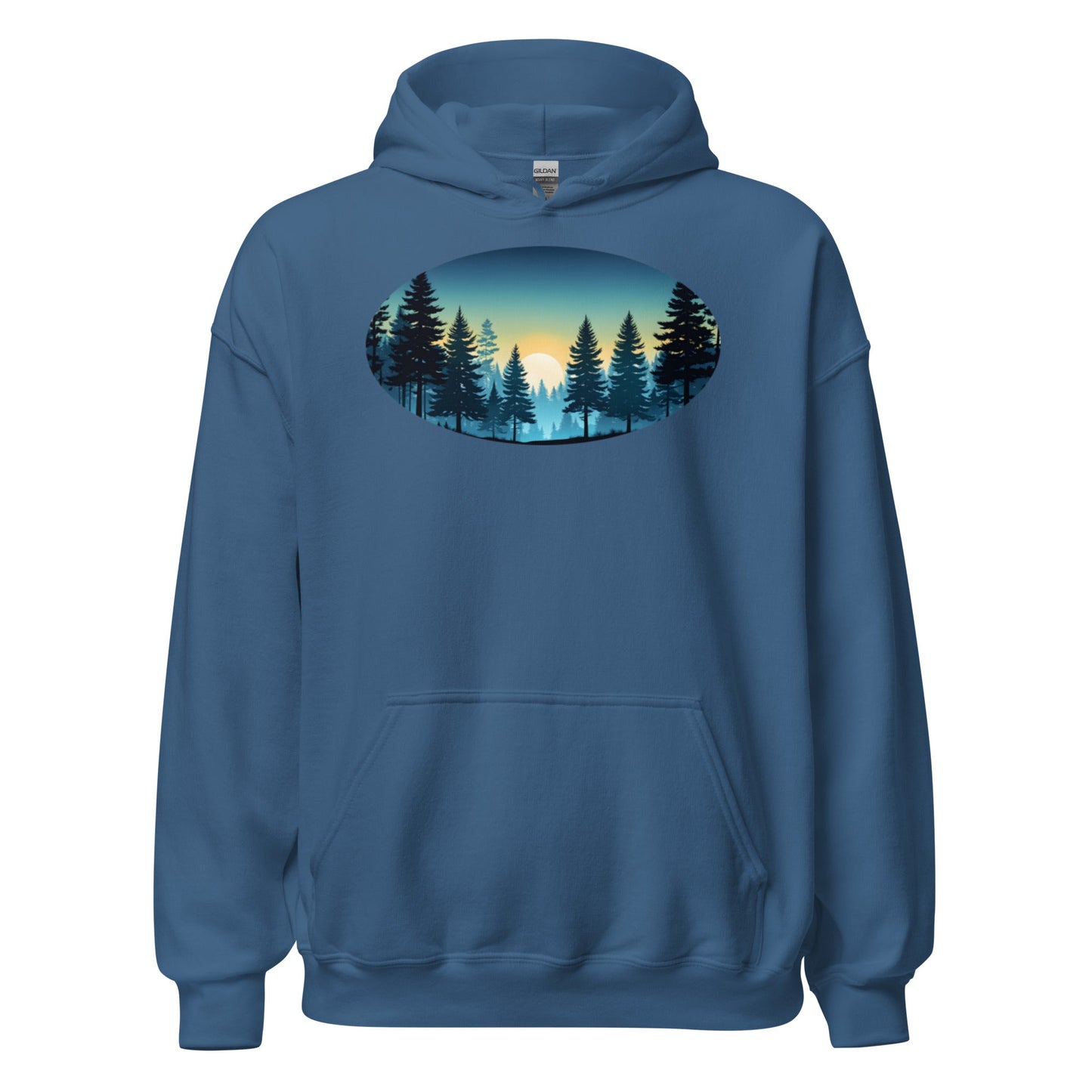 Oval Sunset Forest Men's (Unisex) Hoodie - Hoodies - Discovery Co.