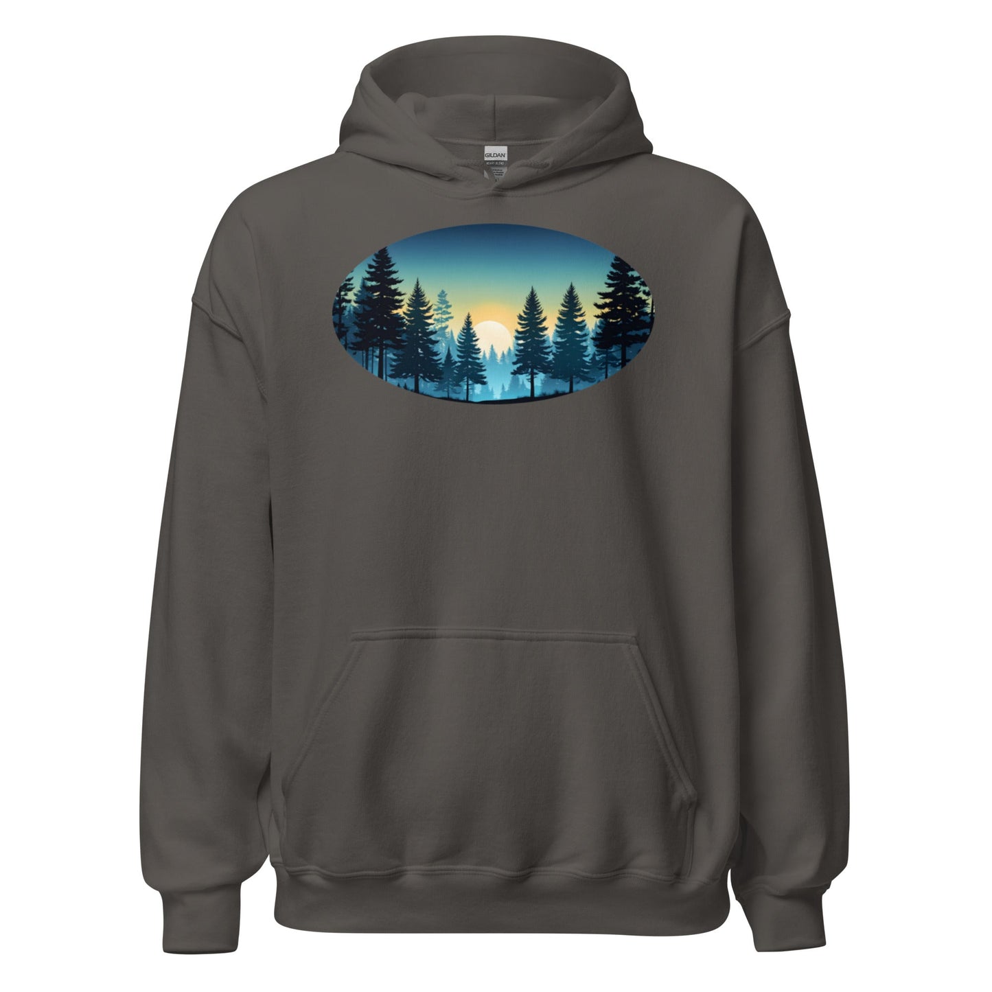 Oval Sunset Forest Men's (Unisex) Hoodie - Hoodies - Discovery Co.