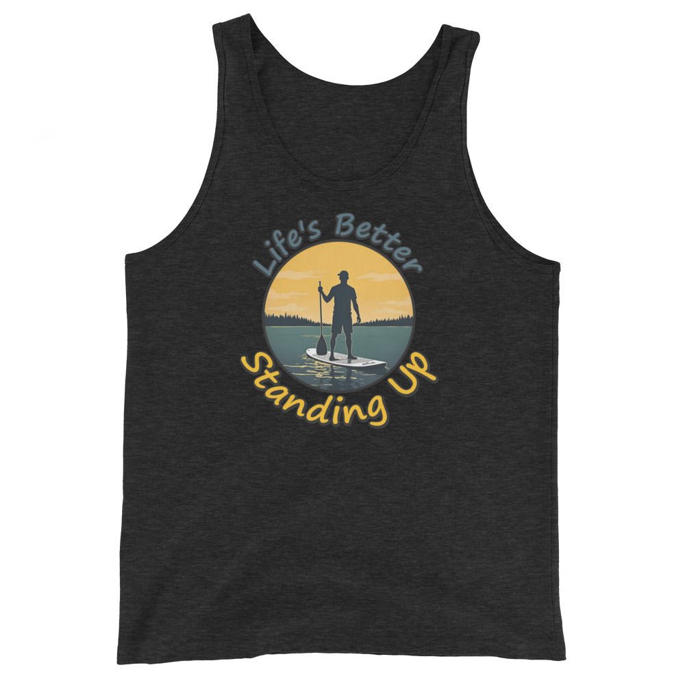 Paddle Boarding "Life's Better Standing Up" Men's Tank Top - Men's Shirts - Discovery Co.