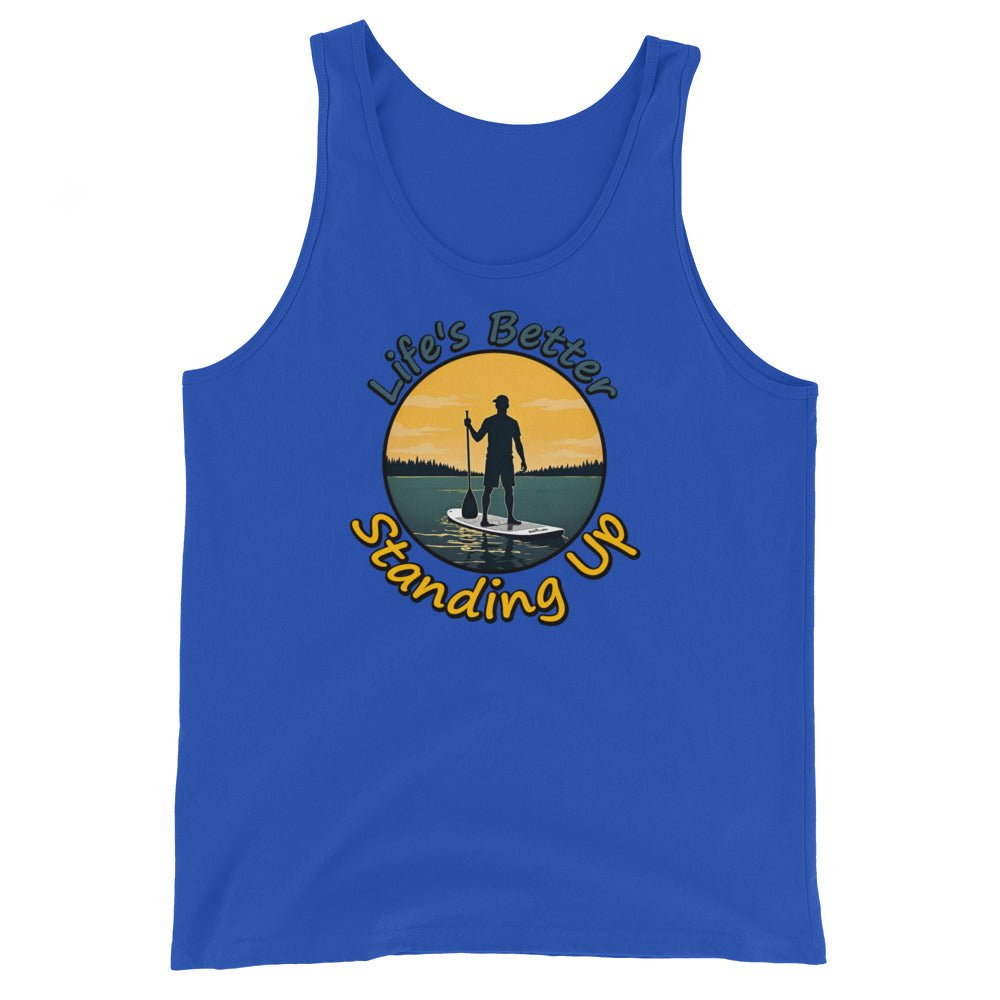 Paddle Boarding "Life's Better Standing Up" Men's Tank Top - Men's Shirts - Discovery Co.