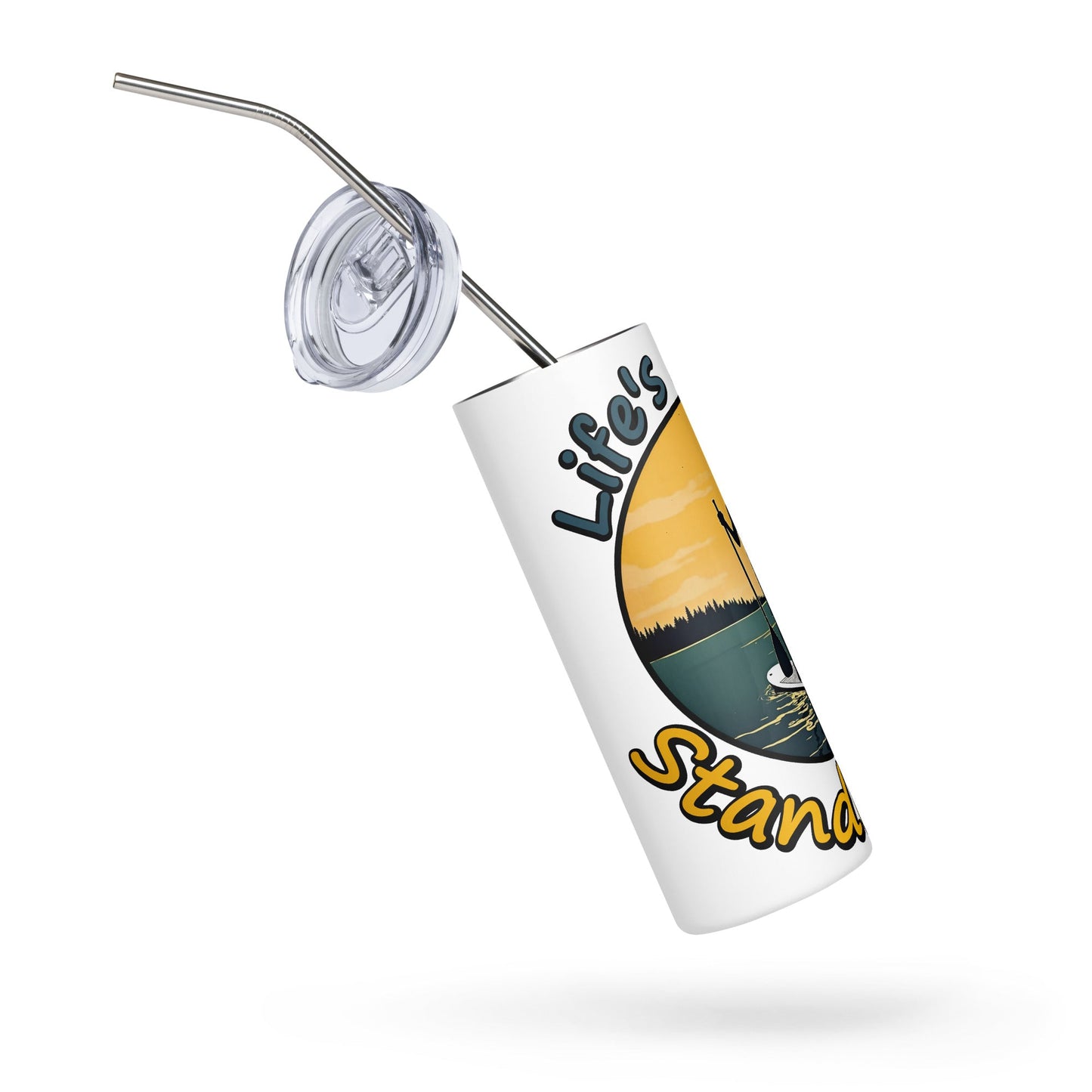 Paddle Boarding "Life's Better Standing Up" Stainless Steel Tumbler - Steel Tumbler - Discovery Co.