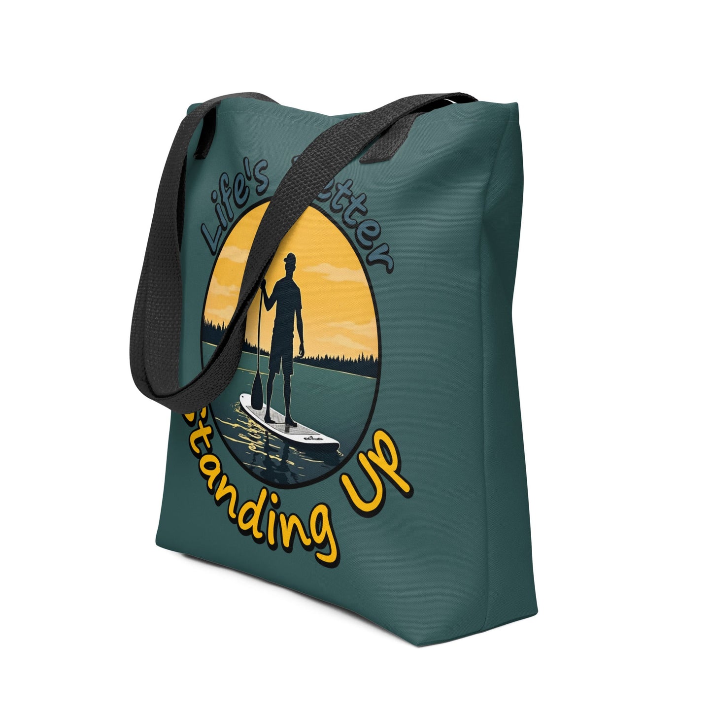 Paddle Boarding "Life's Better Standing Up" Tote Bag - Tote Bags - Discovery Co.