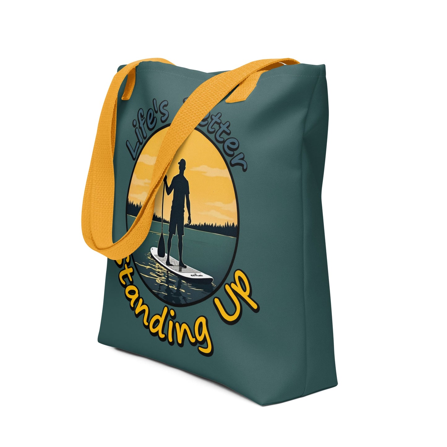 Paddle Boarding "Life's Better Standing Up" Tote Bag - Tote Bags - Discovery Co.