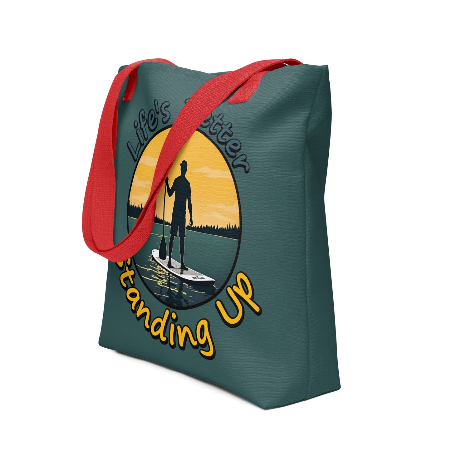 Paddle Boarding "Life's Better Standing Up" Tote Bag - Tote Bags - Discovery Co.