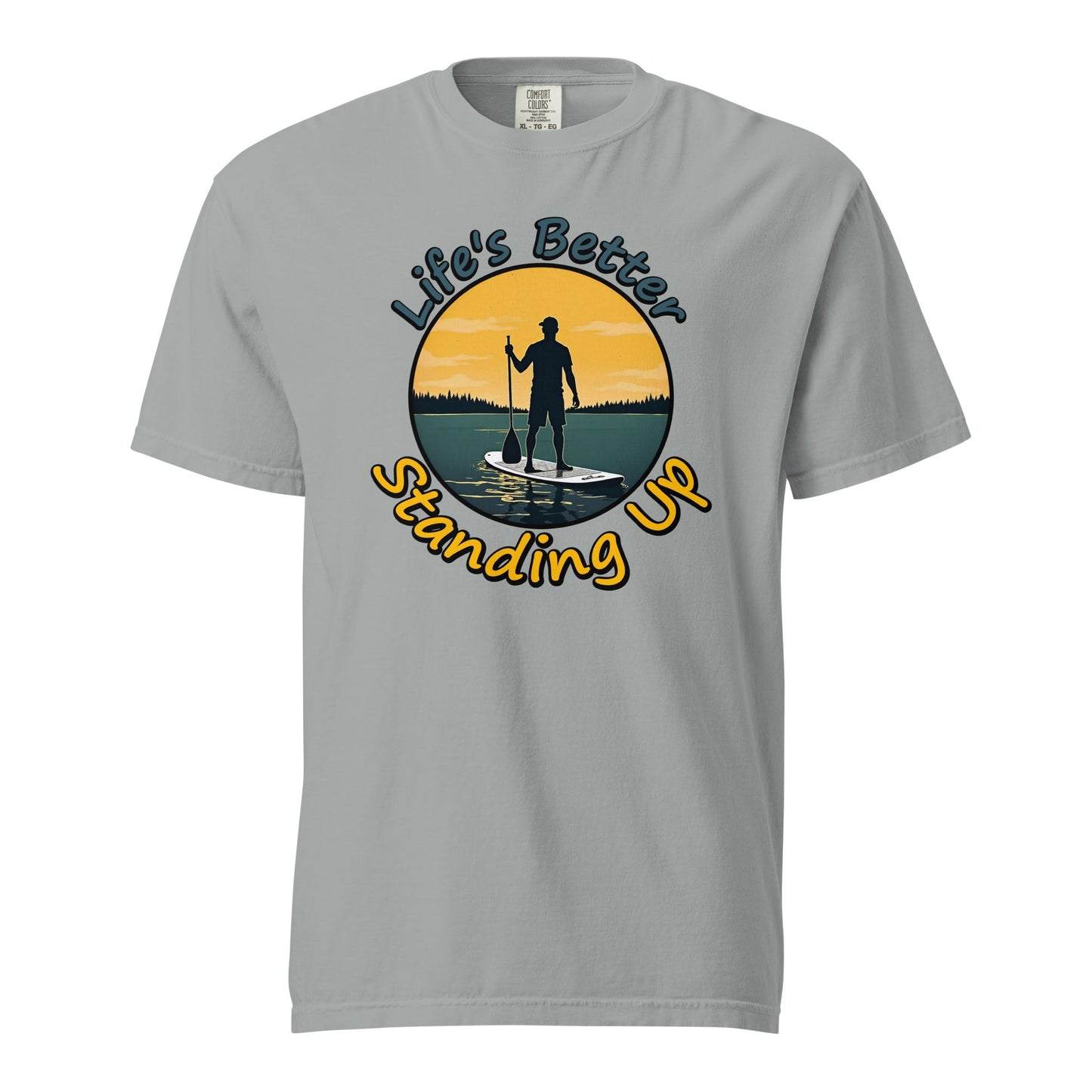 Paddle Boarding "Life's Better Standing Up" Women's (Unisex) Premium Tee - Women's Shirts - Discovery Co.
