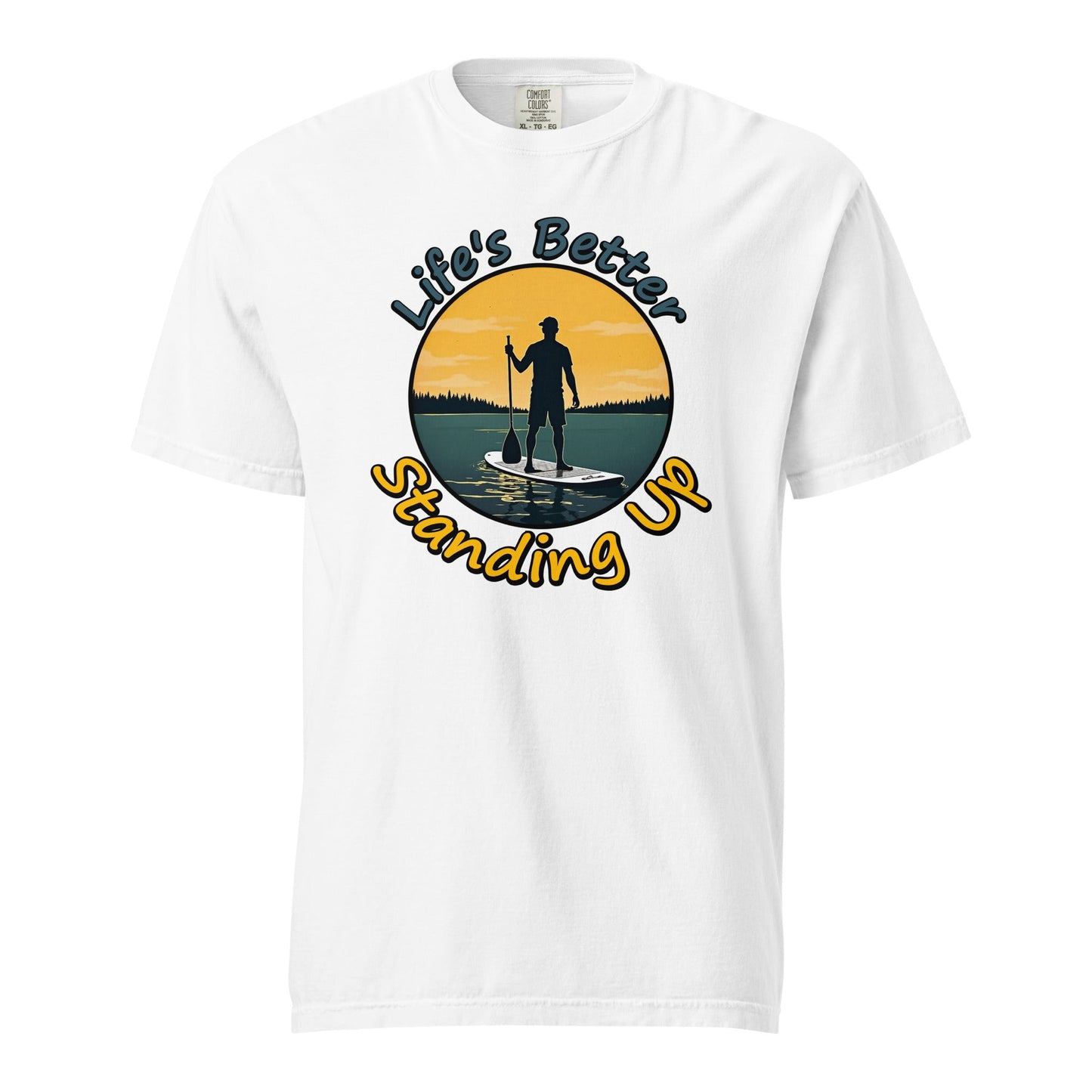 Paddle Boarding "Life's Better Standing Up" Women's (Unisex) Premium Tee - Women's Shirts - Discovery Co.