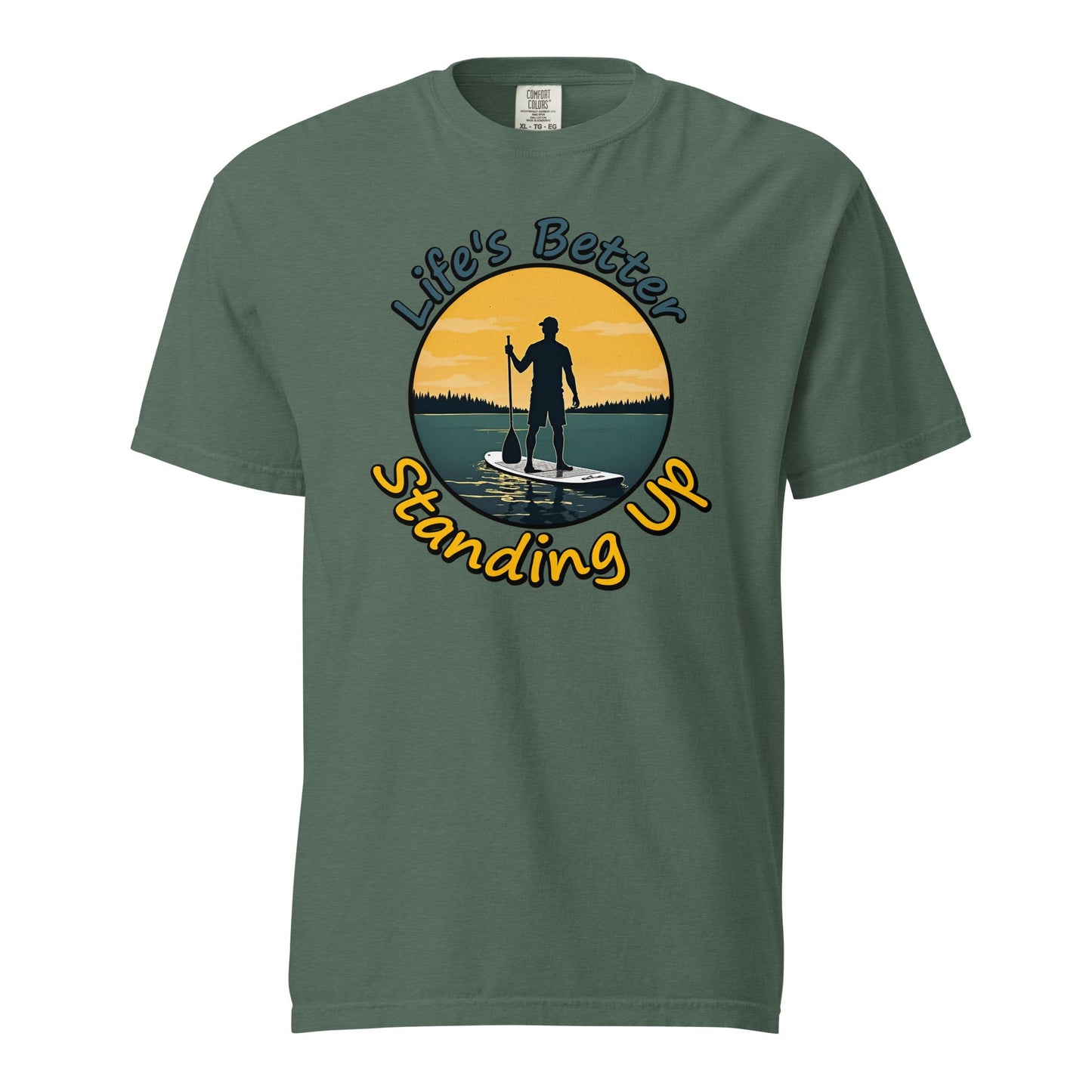 Paddle Boarding "Life's Better Standing Up" Women's (Unisex) Premium Tee - Women's Shirts - Discovery Co.