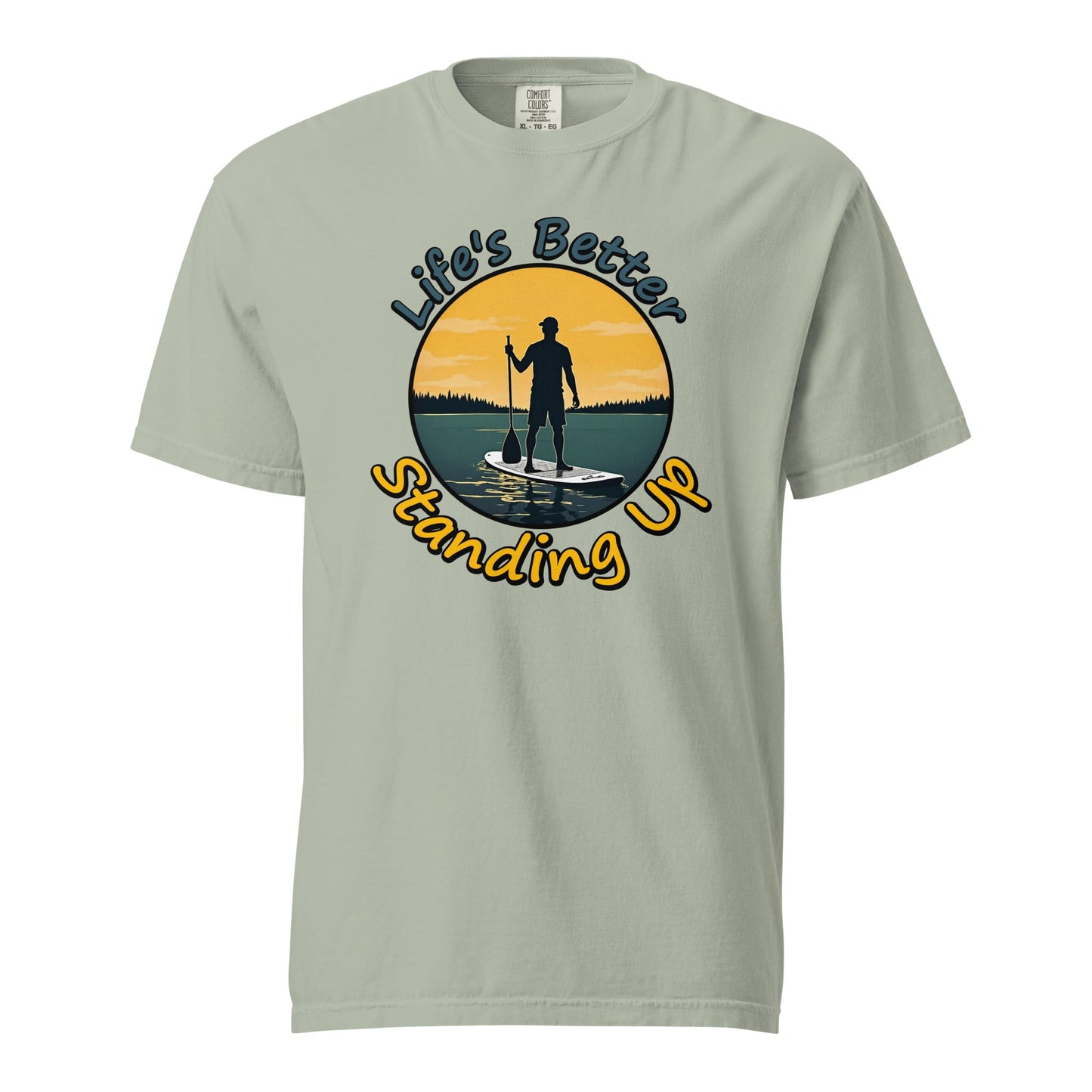 Paddle Boarding "Life's Better Standing Up" Women's (Unisex) Premium Tee - Women's Shirts - Discovery Co.