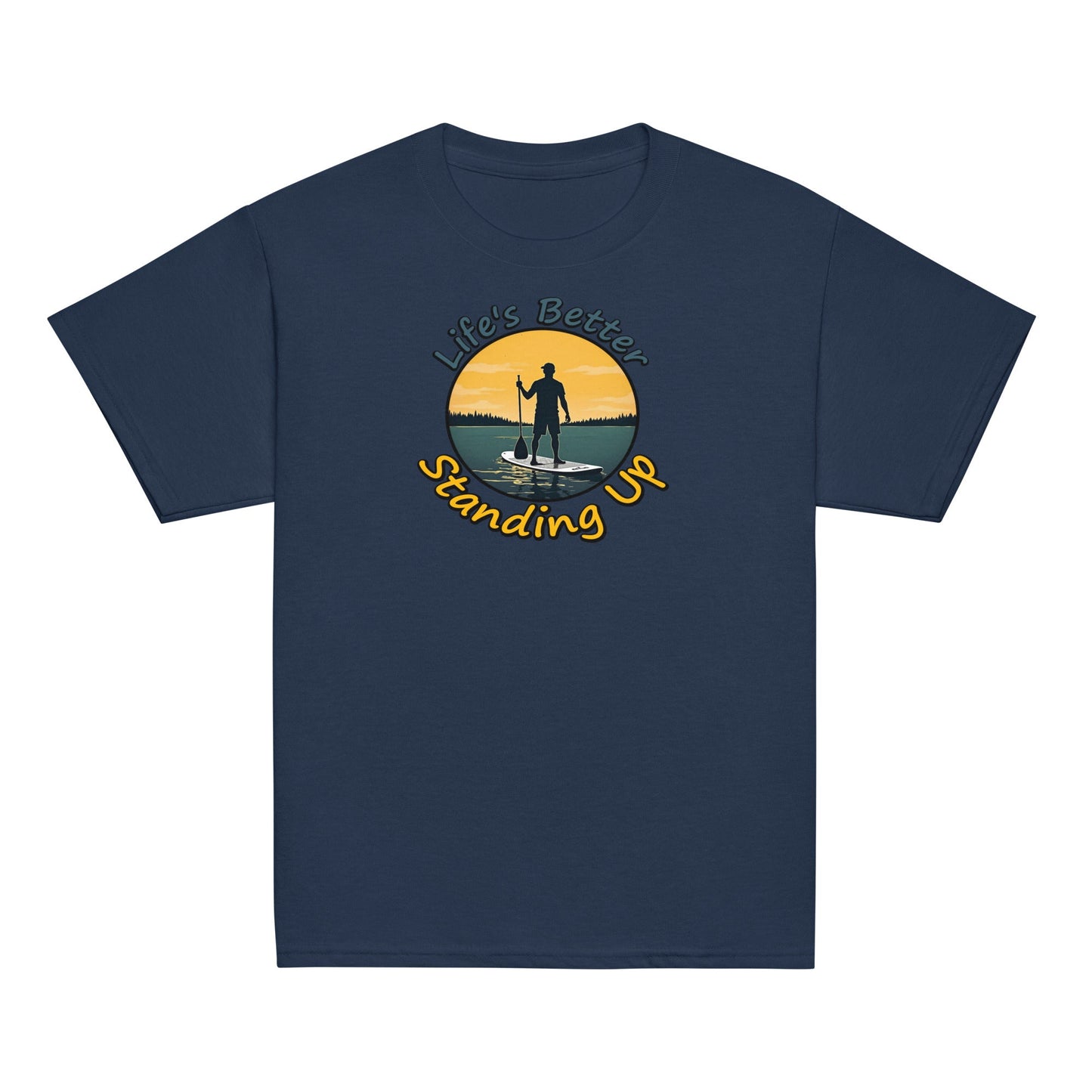 Paddle Boarding "Life's Better Standing Up" Youth Classic Tee - Kid's & Youth Apparel - Discovery Co.