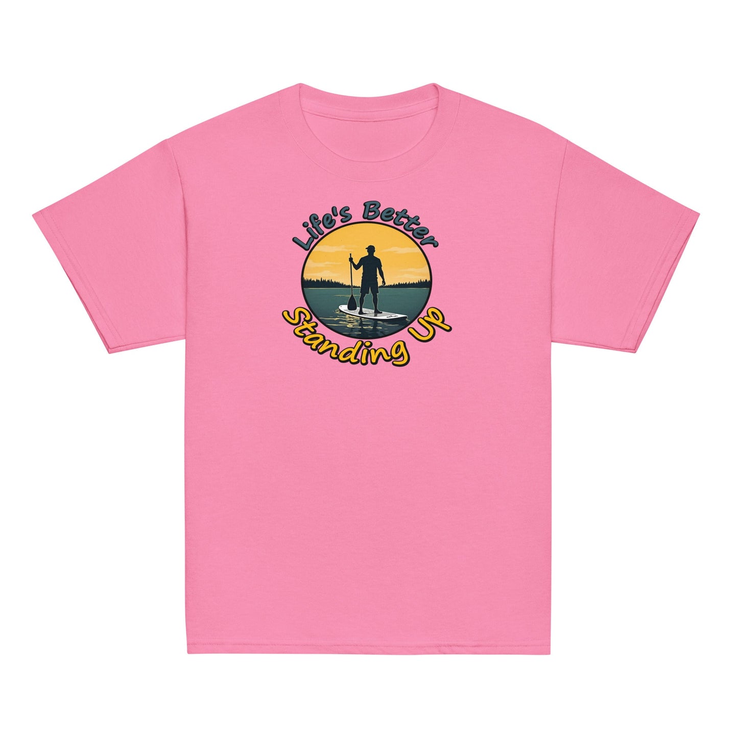 Paddle Boarding "Life's Better Standing Up" Youth Classic Tee - Kid's & Youth Apparel - Discovery Co.