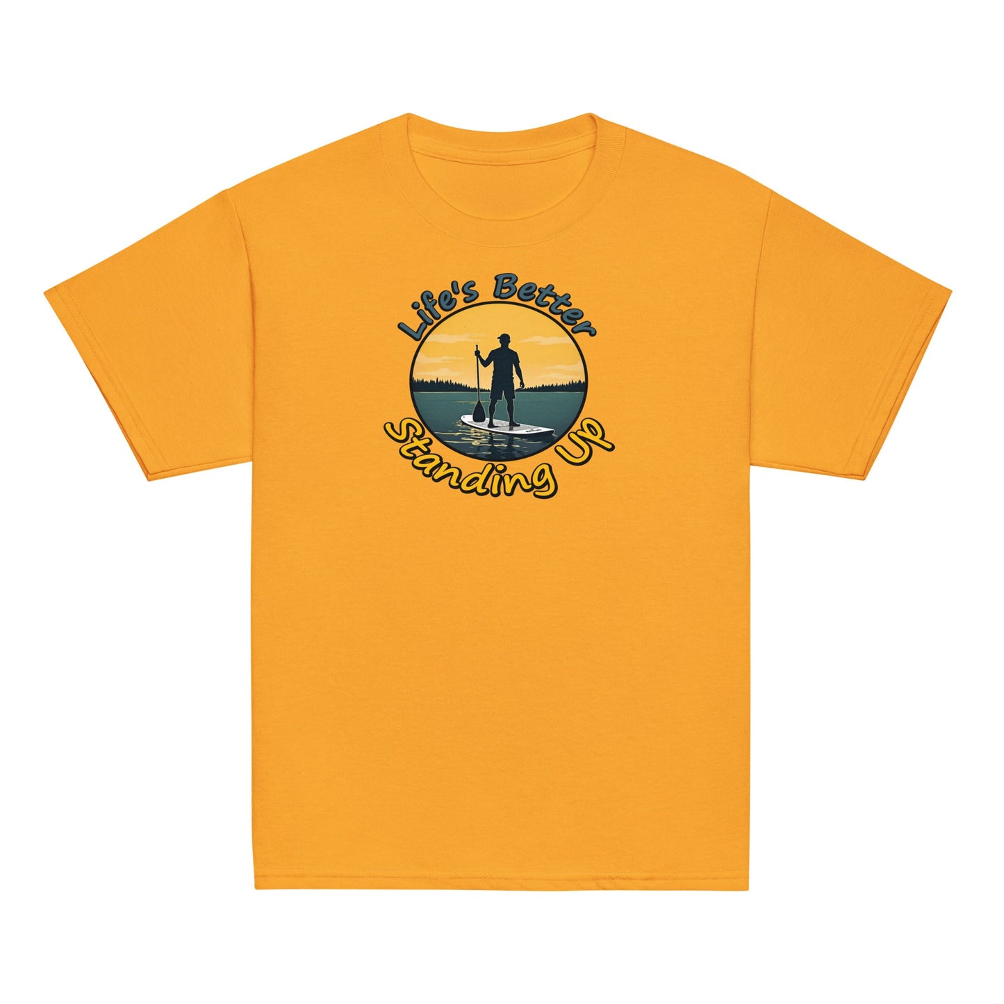 Paddle Boarding "Life's Better Standing Up" Youth Classic Tee - Kid's & Youth Apparel - Discovery Co.