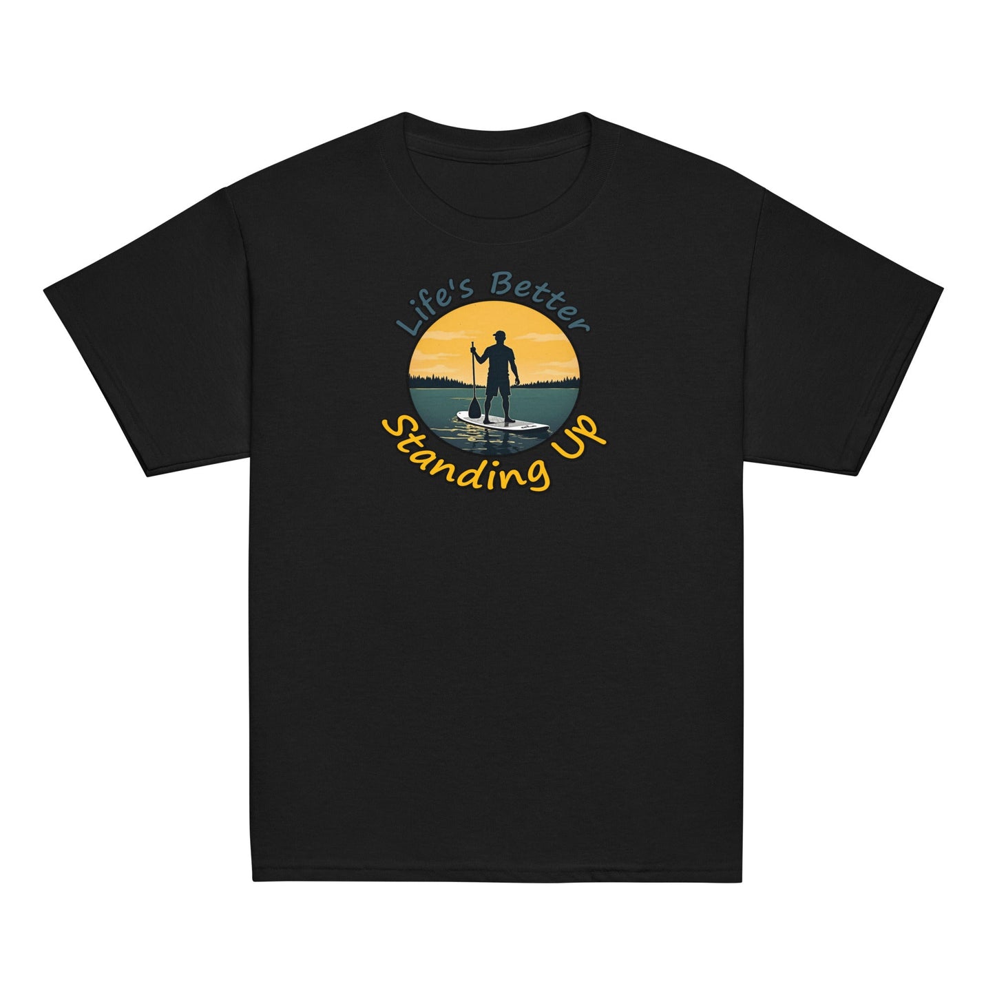 Paddle Boarding "Life's Better Standing Up" Youth Classic Tee - Kid's & Youth Apparel - Discovery Co.