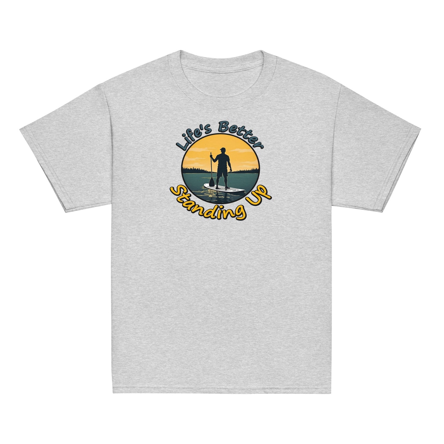 Paddle Boarding "Life's Better Standing Up" Youth Classic Tee - Kid's & Youth Apparel - Discovery Co.