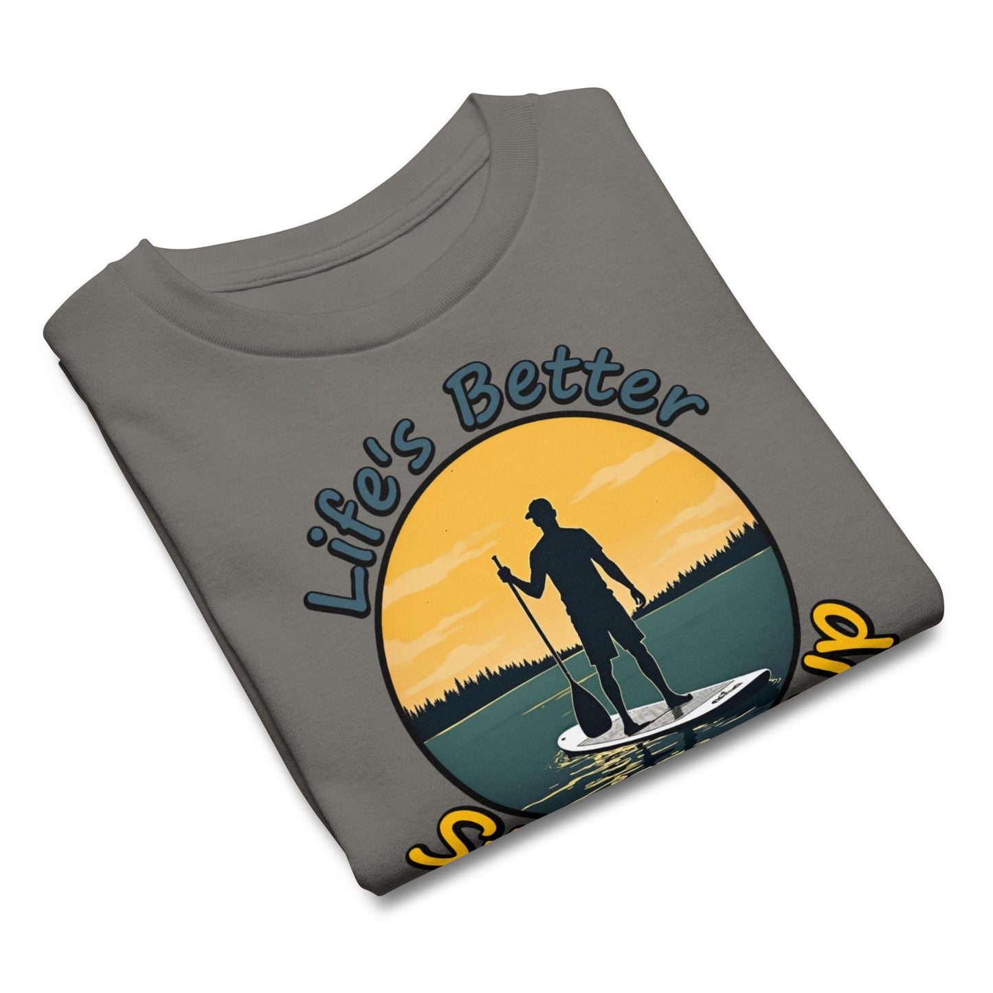 Paddle Boarding "Life's Better Standing Up" Youth Classic Tee - Kid's & Youth Apparel - Discovery Co.