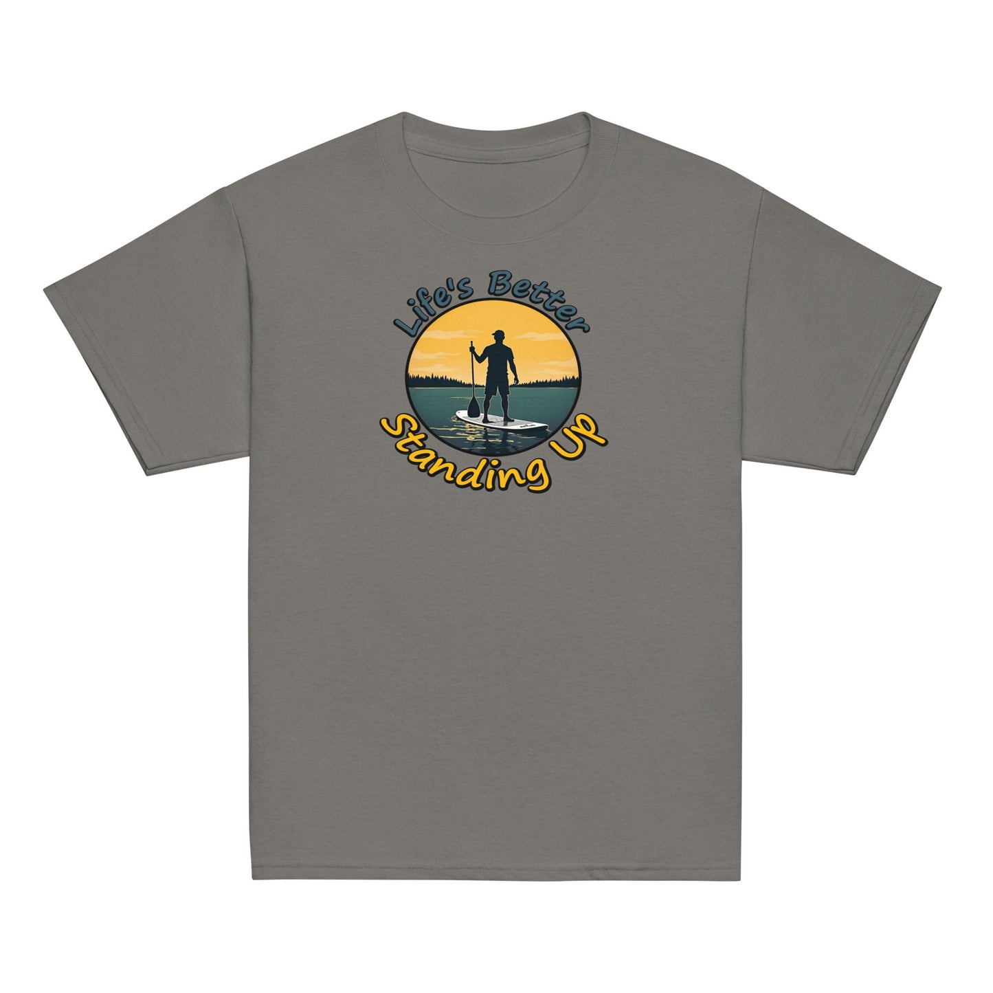 Paddle Boarding "Life's Better Standing Up" Youth Classic Tee - Kid's & Youth Apparel - Discovery Co.